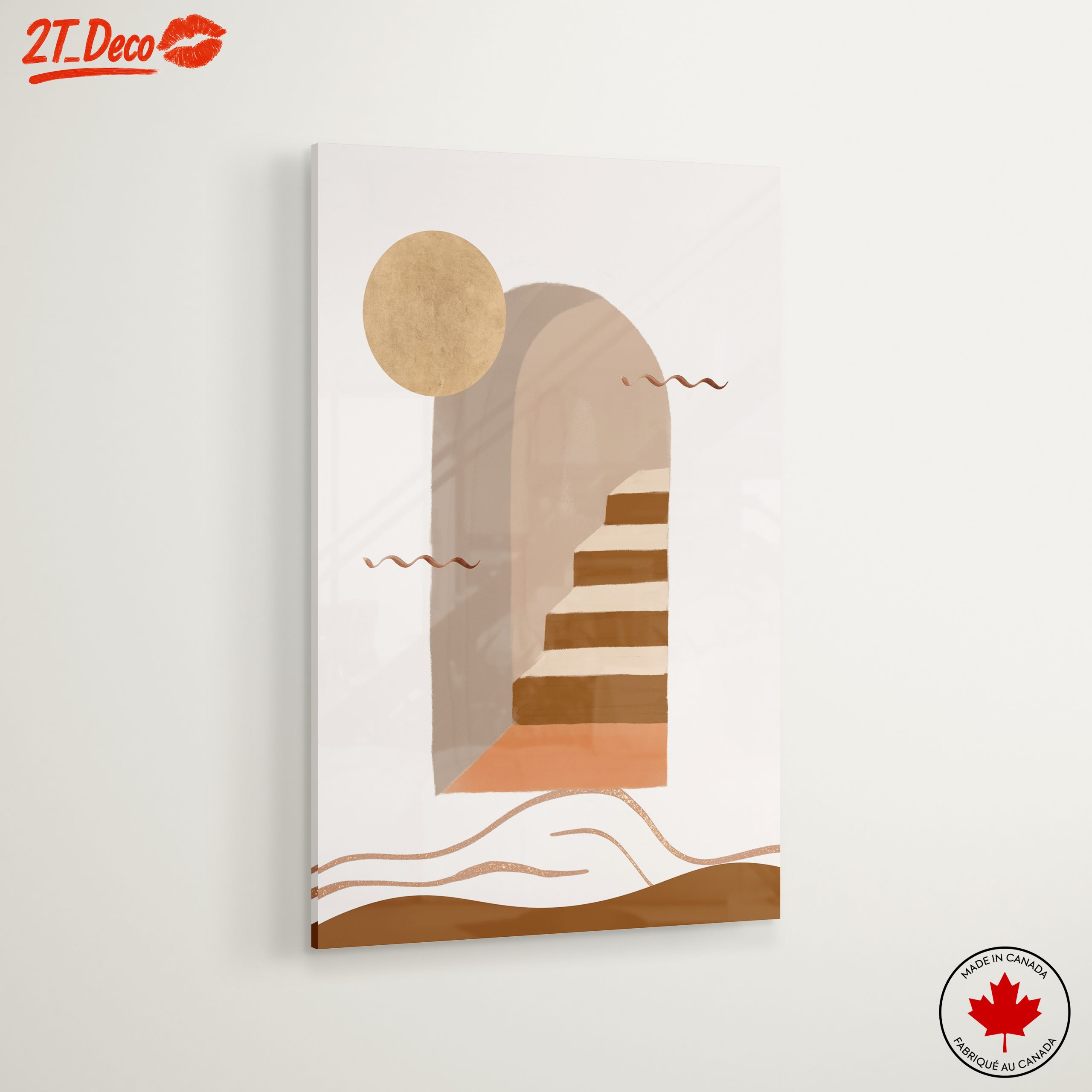 Abstract Staircase and Sun Artwork - Image 6