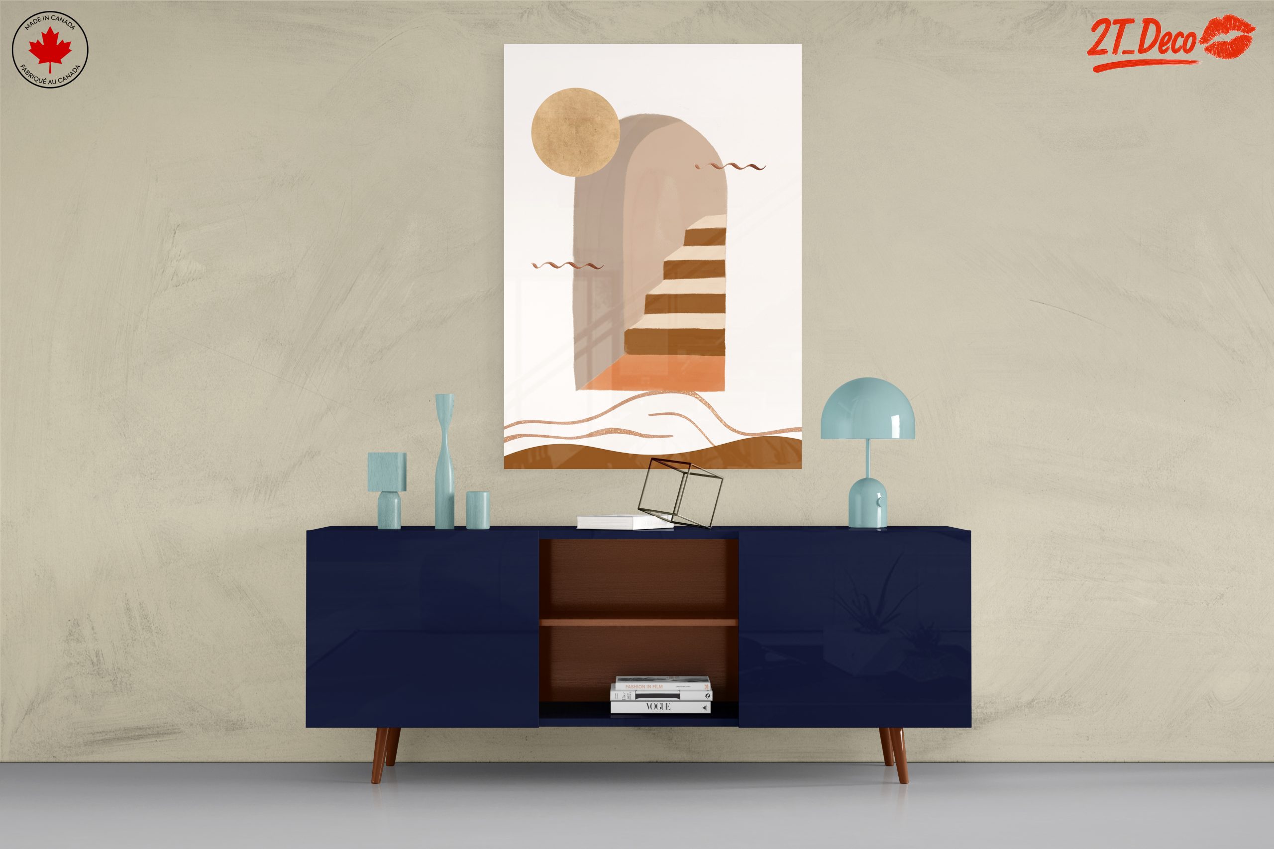 Abstract Staircase and Sun Artwork - Image 8