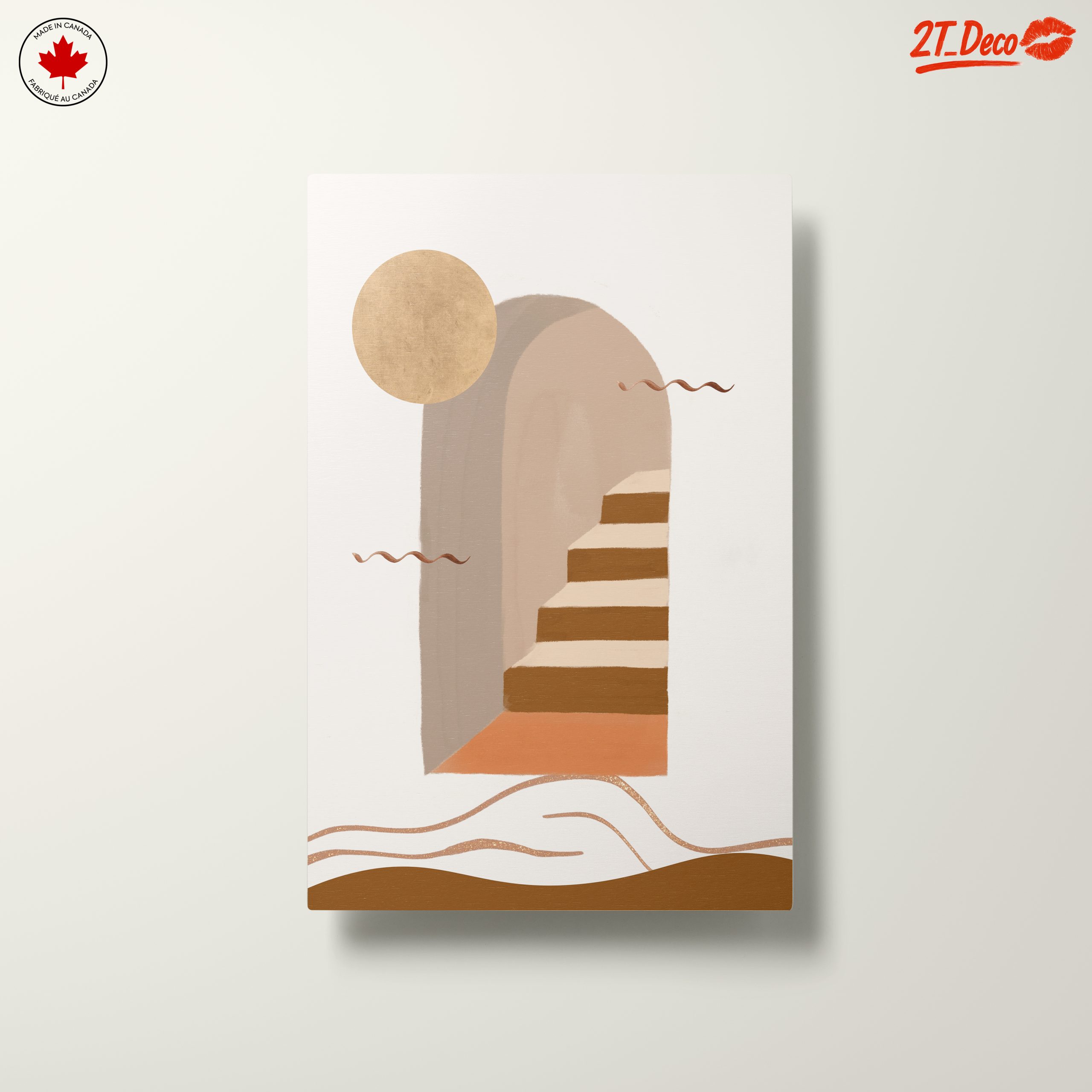 Abstract Staircase and Sun Artwork - Image 10