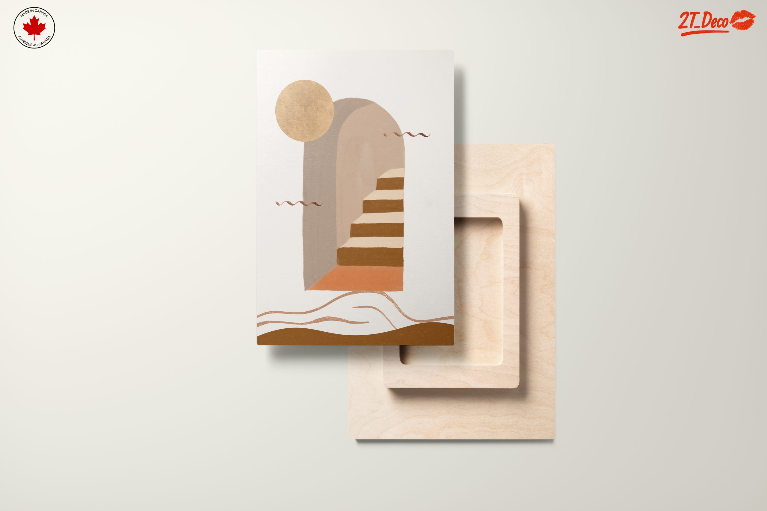 Abstract Staircase and Sun Artwork - Image 11
