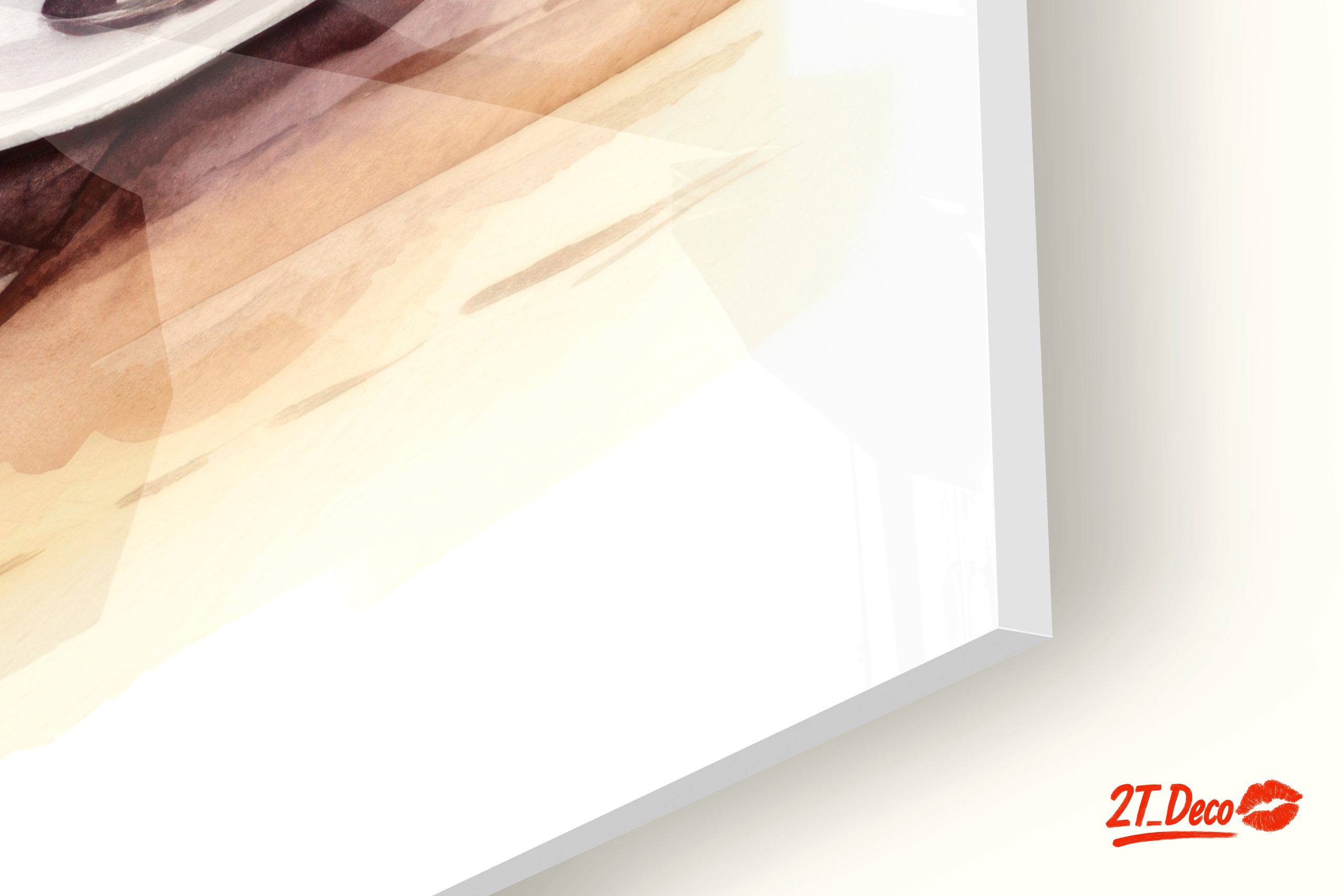 Watercolor Croissant and Coffee Artwork - Image 9