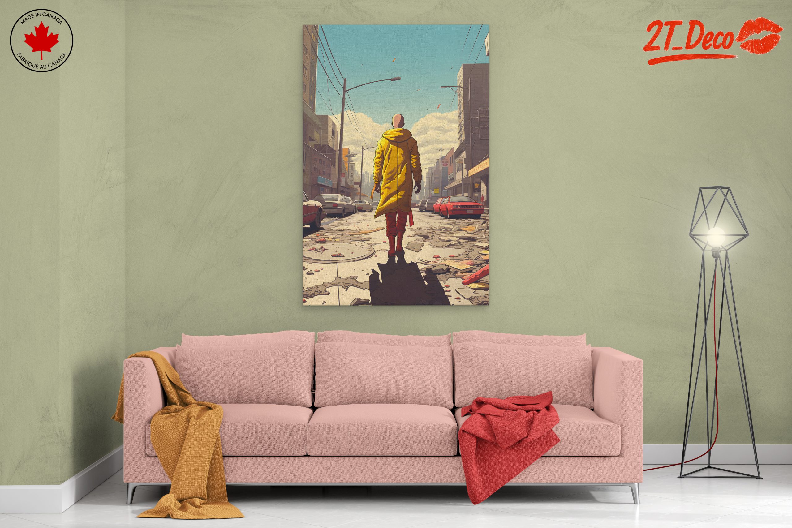 One Punch Man Walking Through Urban Ruins - Image 2