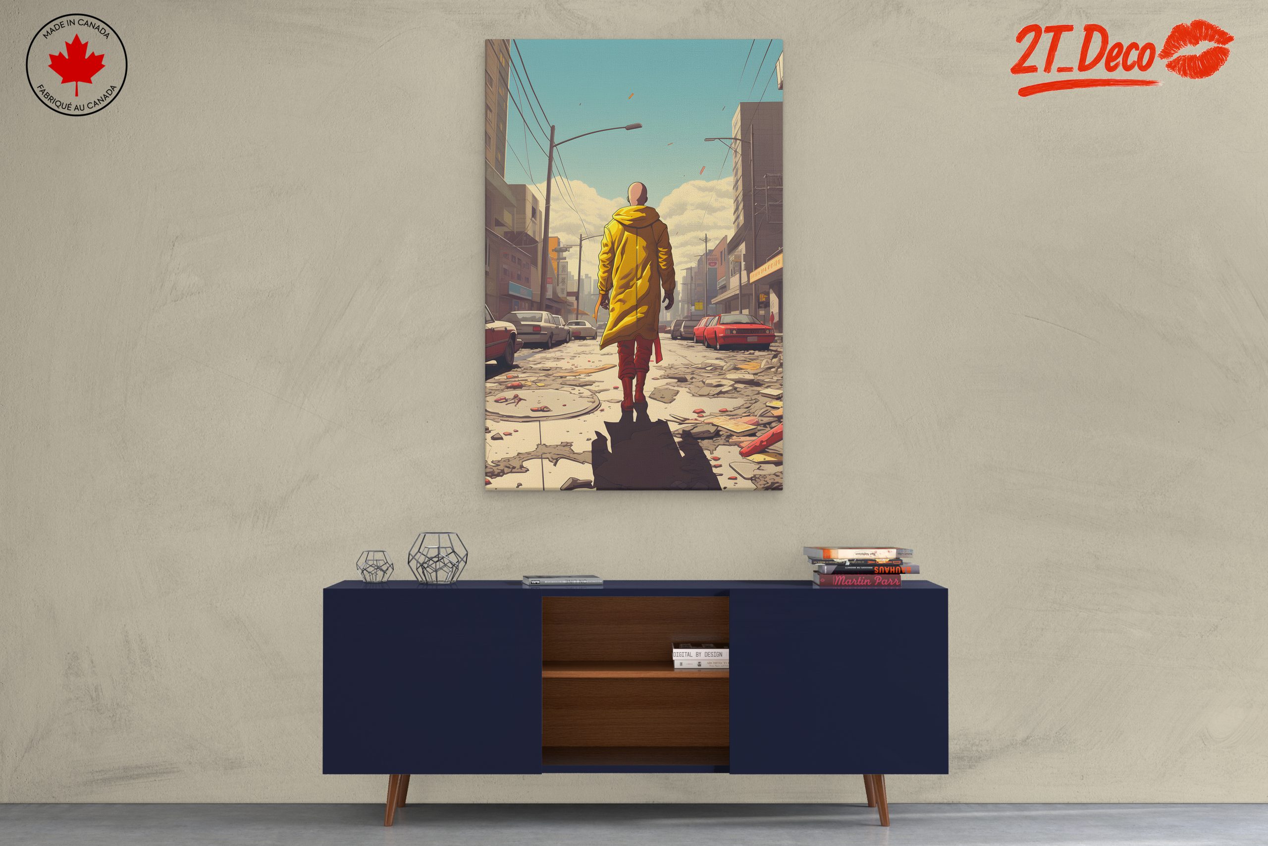 One Punch Man Walking Through Urban Ruins - Image 3