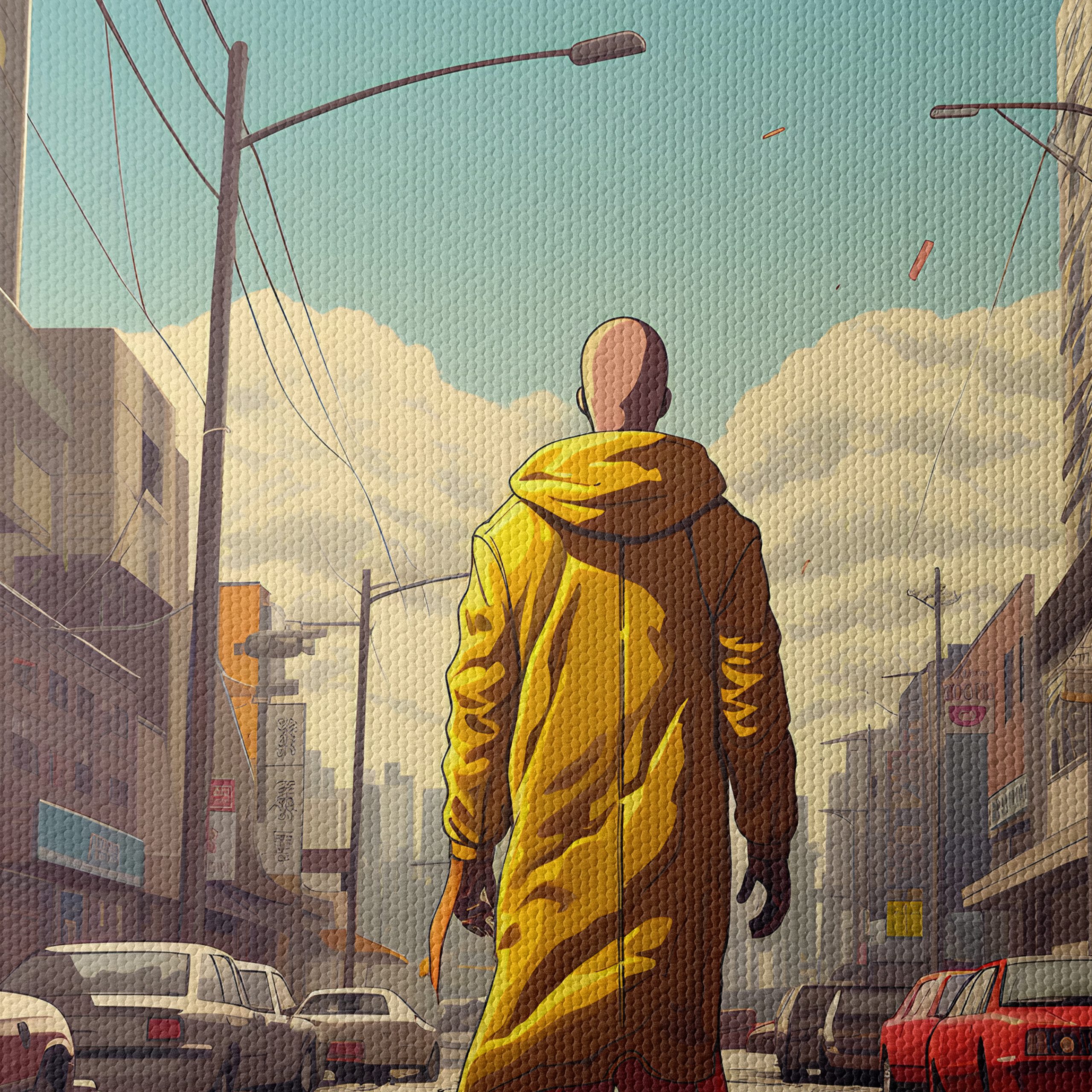 One Punch Man Walking Through Urban Ruins - Image 4