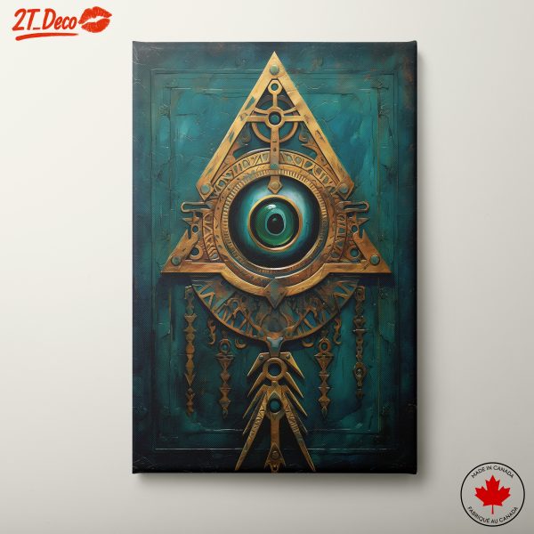 Intricate Mystical Landscape with Eye Symbolism
