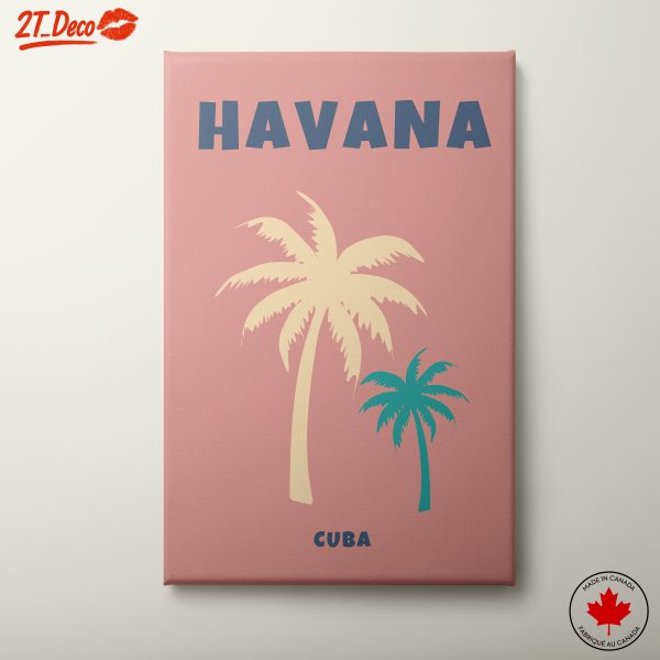 Havana Cultural Poster with Palm Trees
