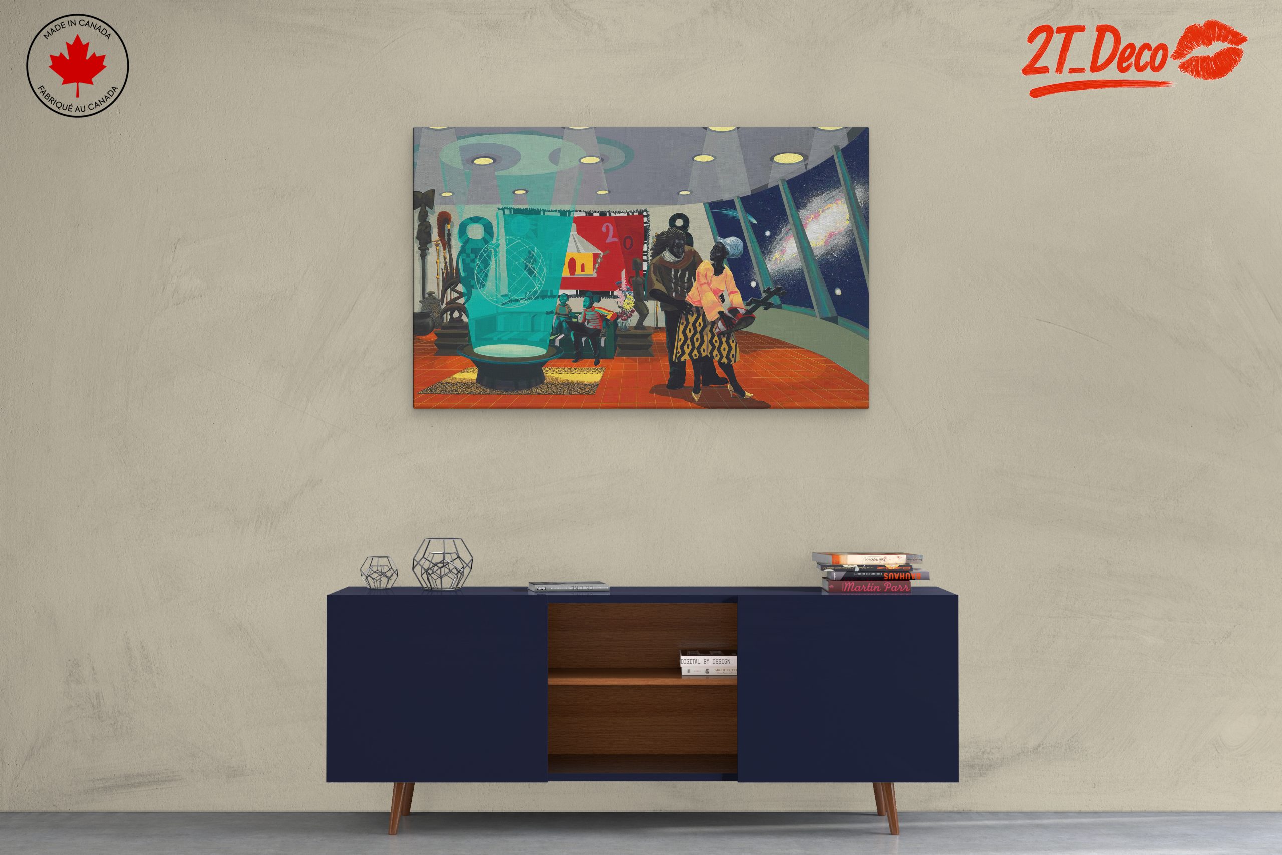 Contemporary Cultural Scene with Futuristic Elements - Image 3