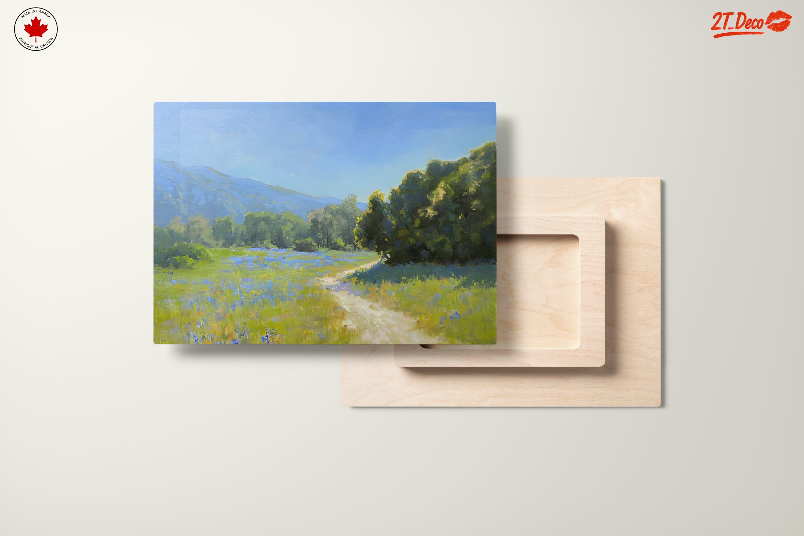 Tranquil Nature Landscape Featuring Mountains and Blue Flowers - Image 11