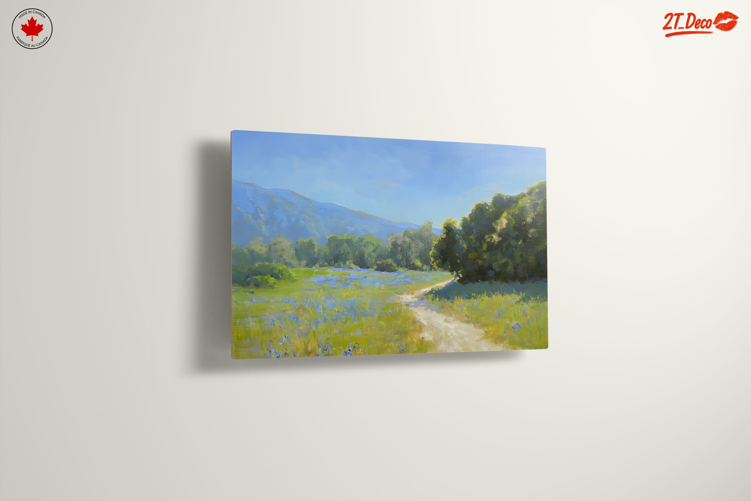 Tranquil Nature Landscape Featuring Mountains and Blue Flowers - Image 13