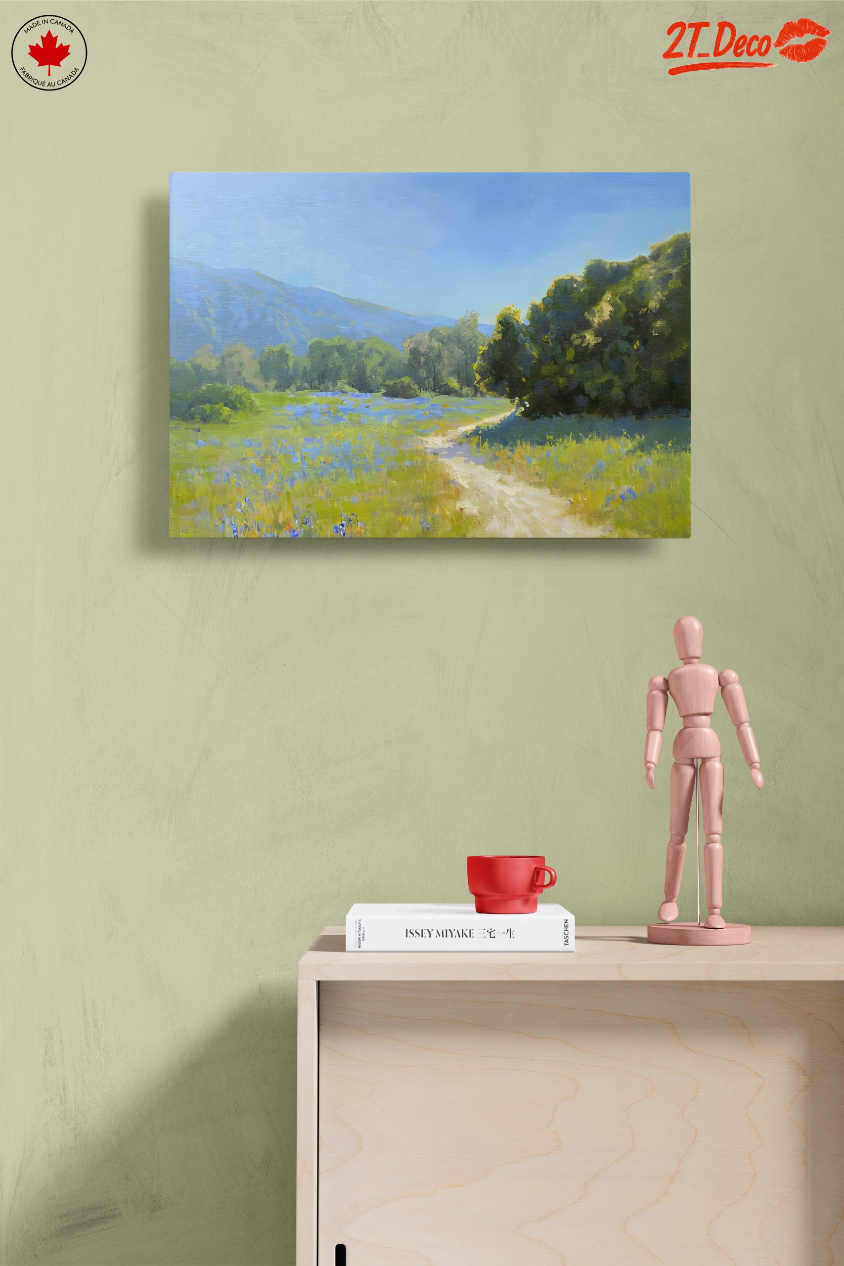 Tranquil Nature Landscape Featuring Mountains and Blue Flowers - Image 14