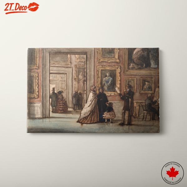 Art Gallery Scene with Figures
