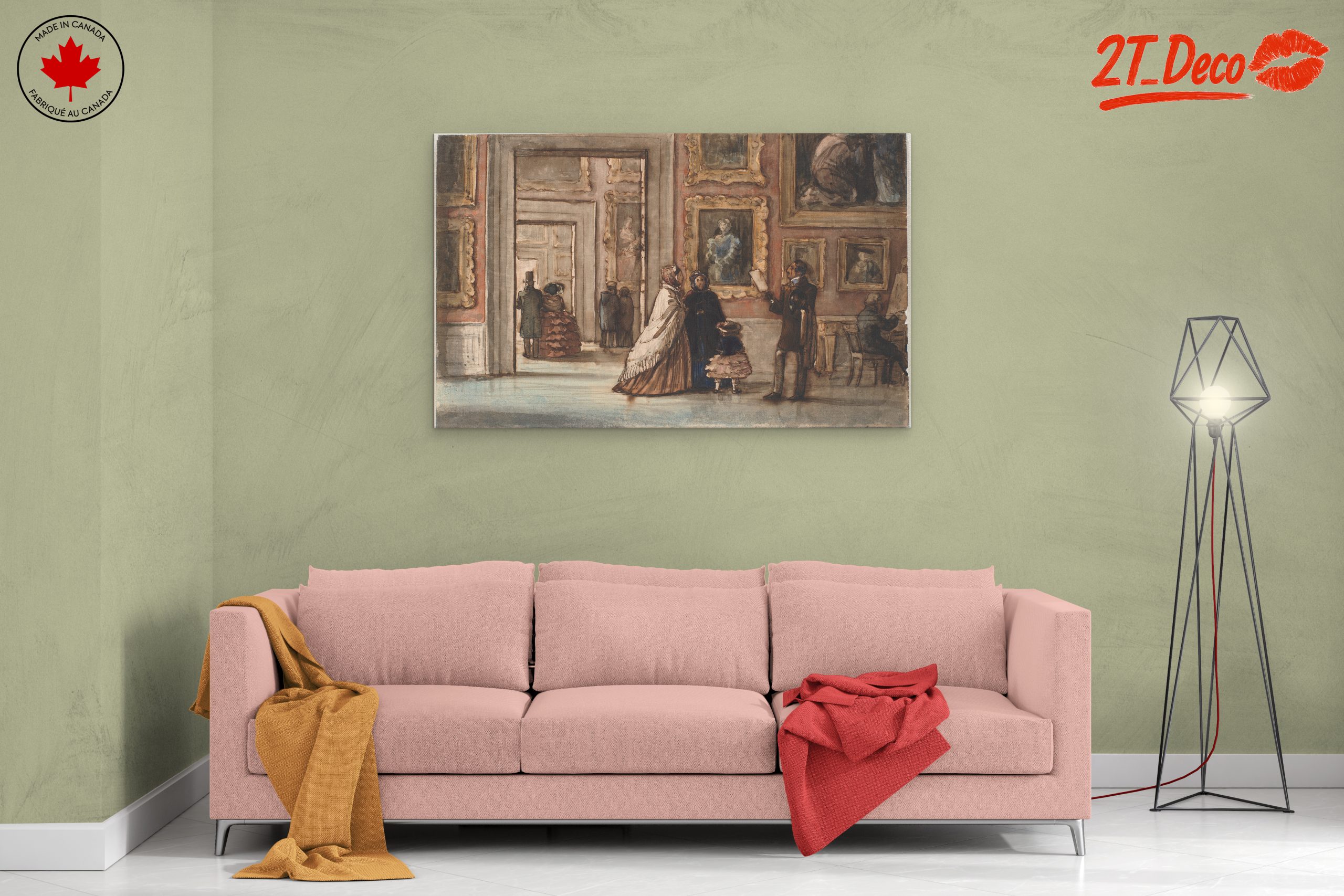 Art Gallery Scene with Figures - Image 2