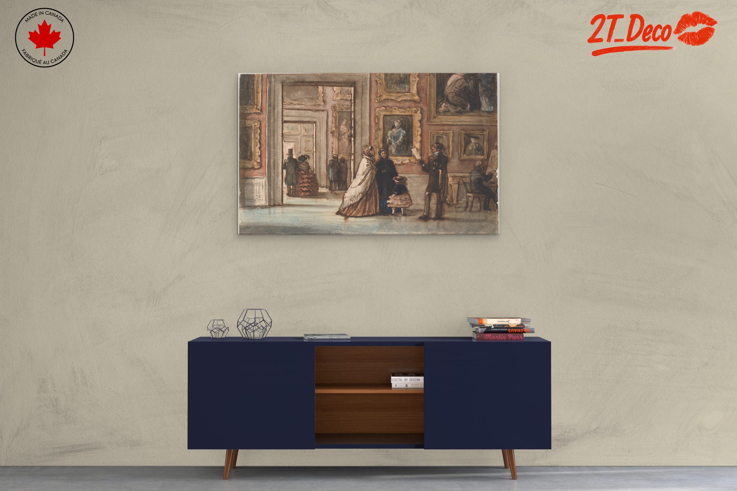 Art Gallery Scene with Figures - Image 3