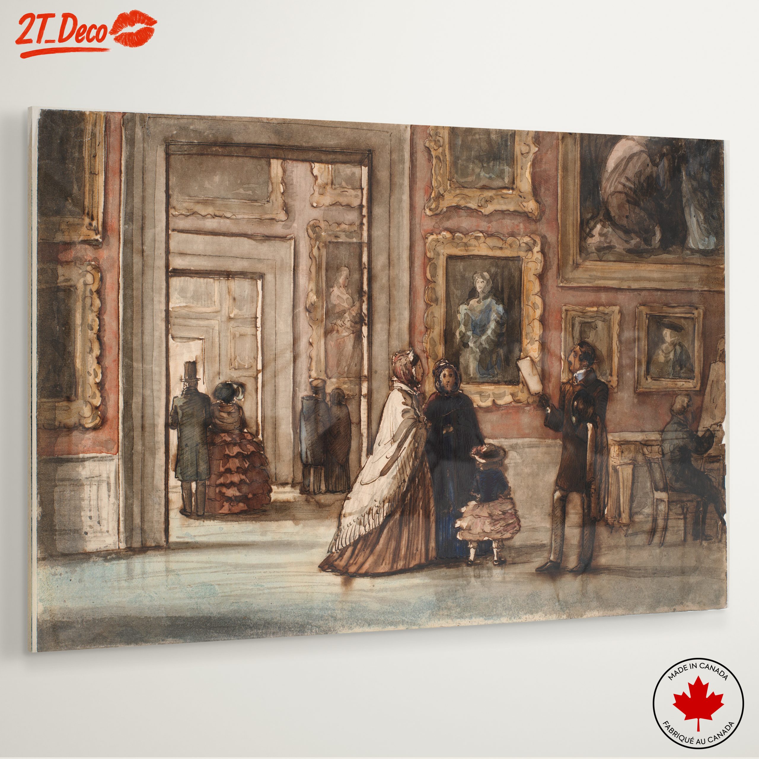 Art Gallery Scene with Figures - Image 6
