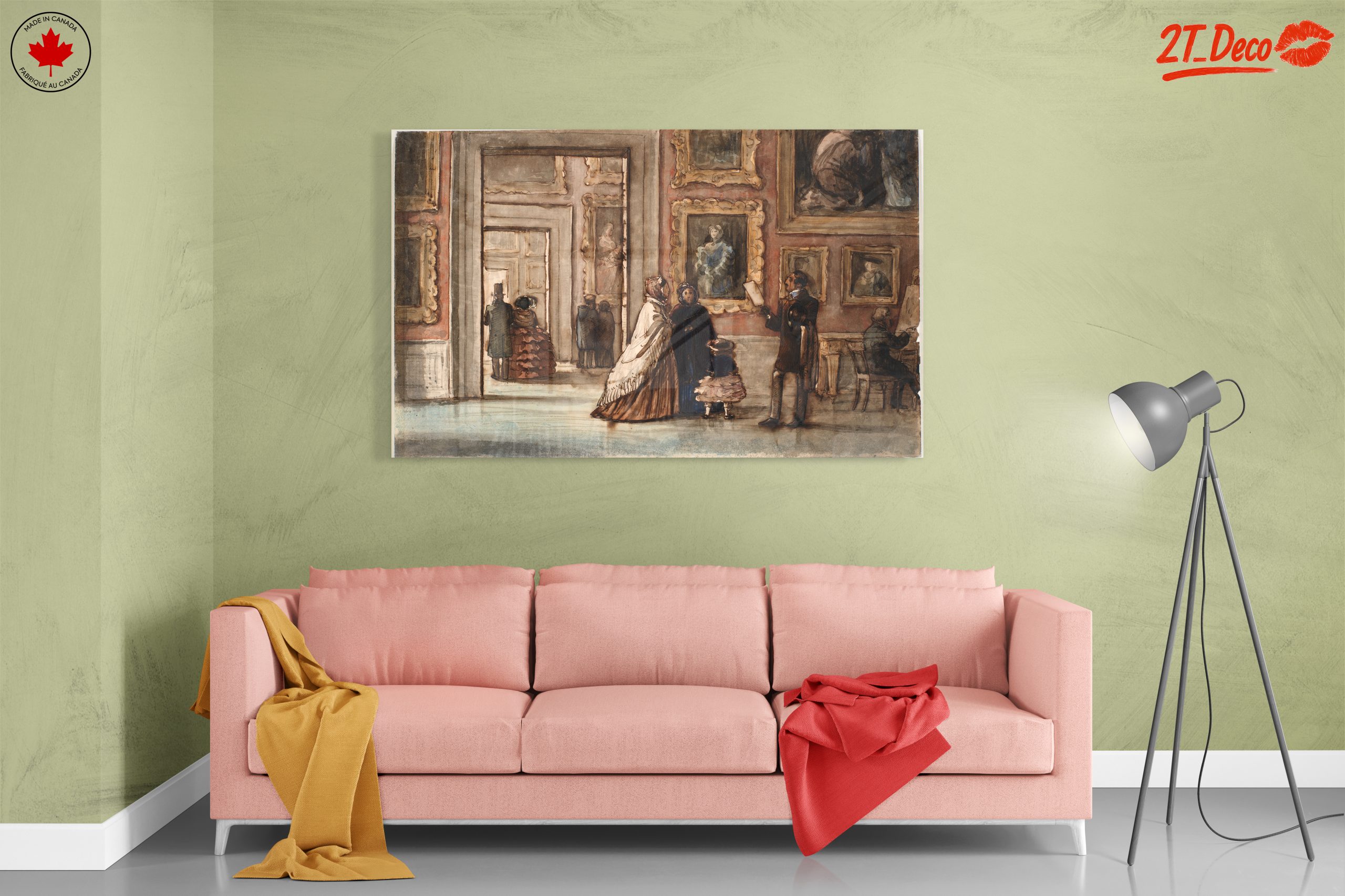 Art Gallery Scene with Figures - Image 7