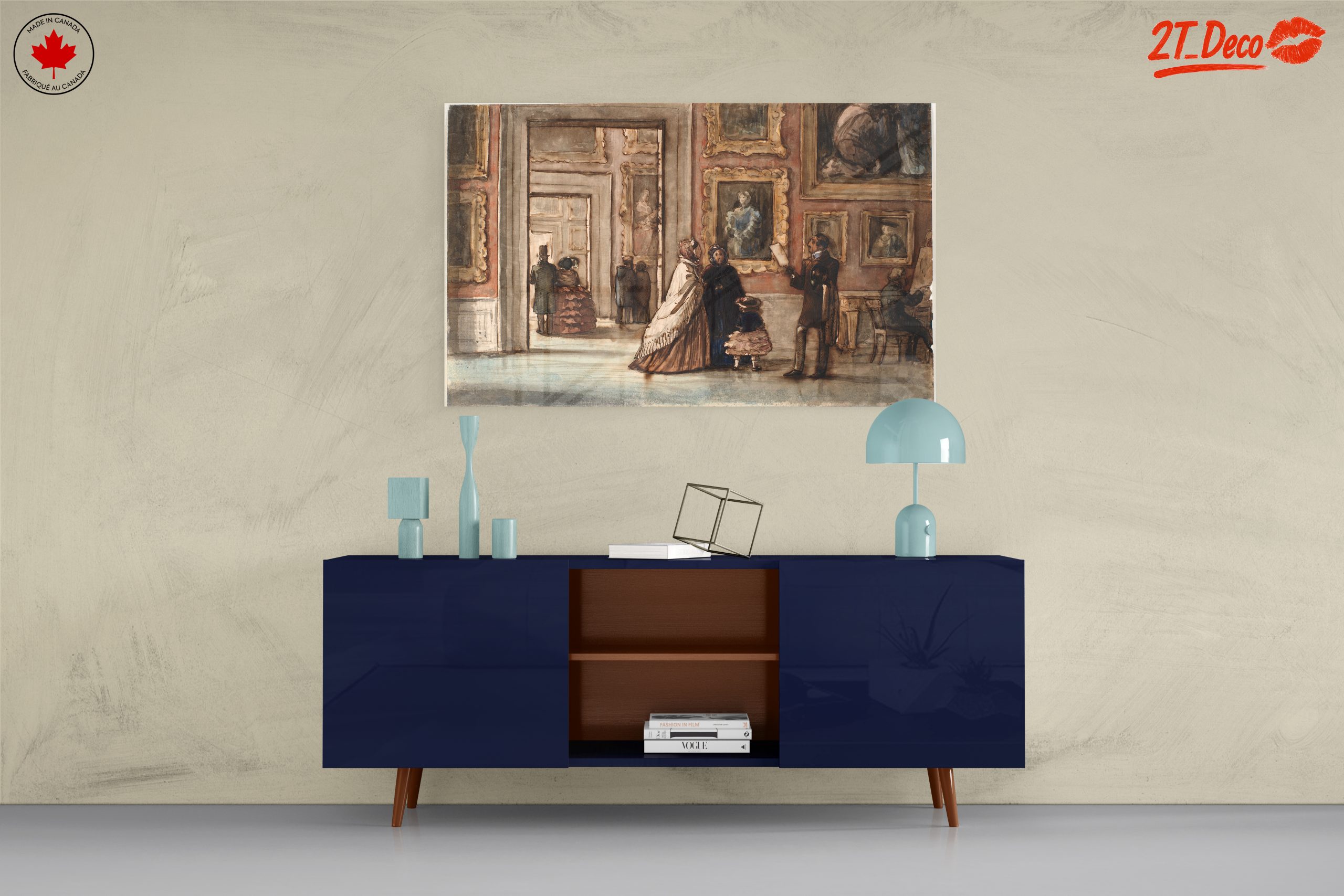 Art Gallery Scene with Figures - Image 8