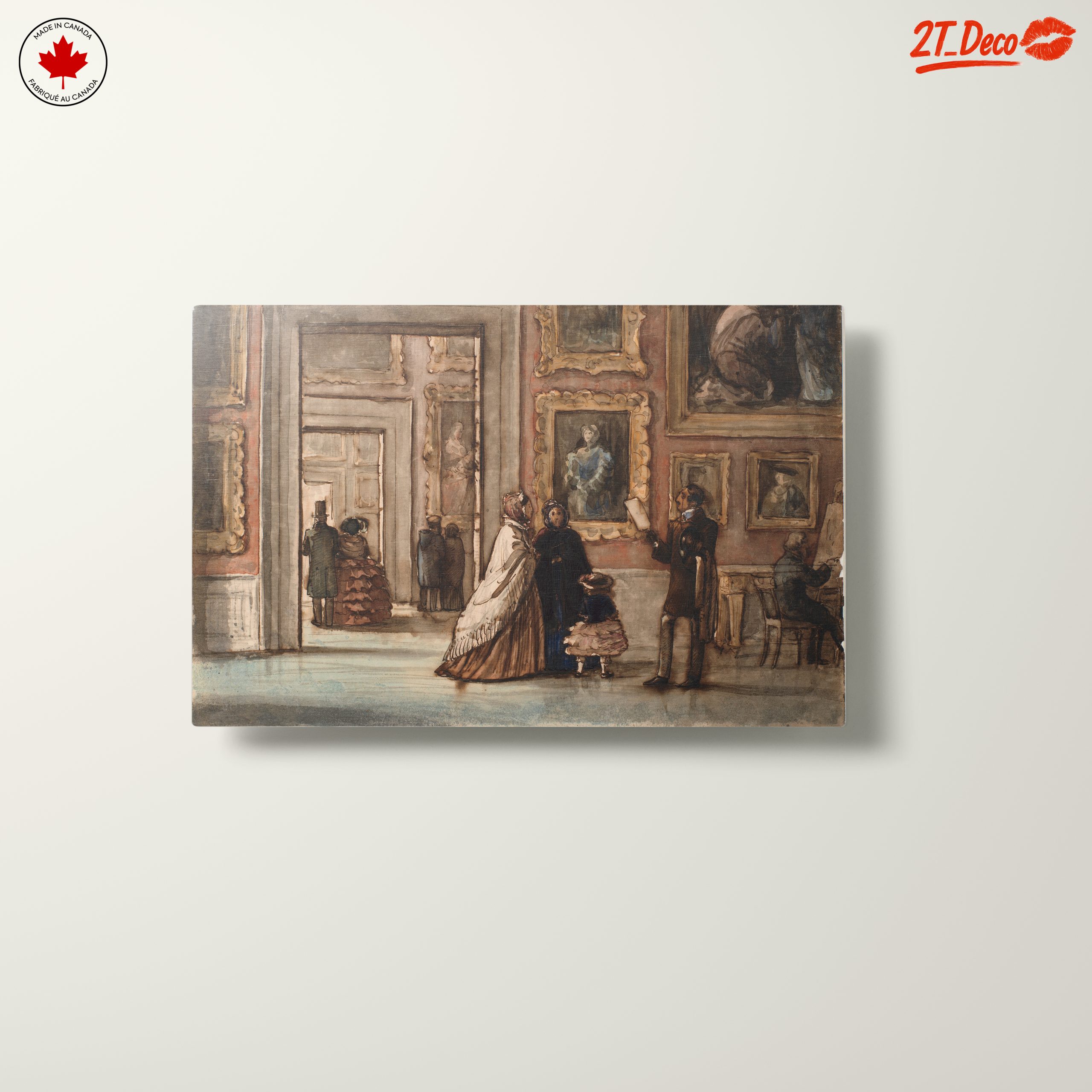 Art Gallery Scene with Figures - Image 10