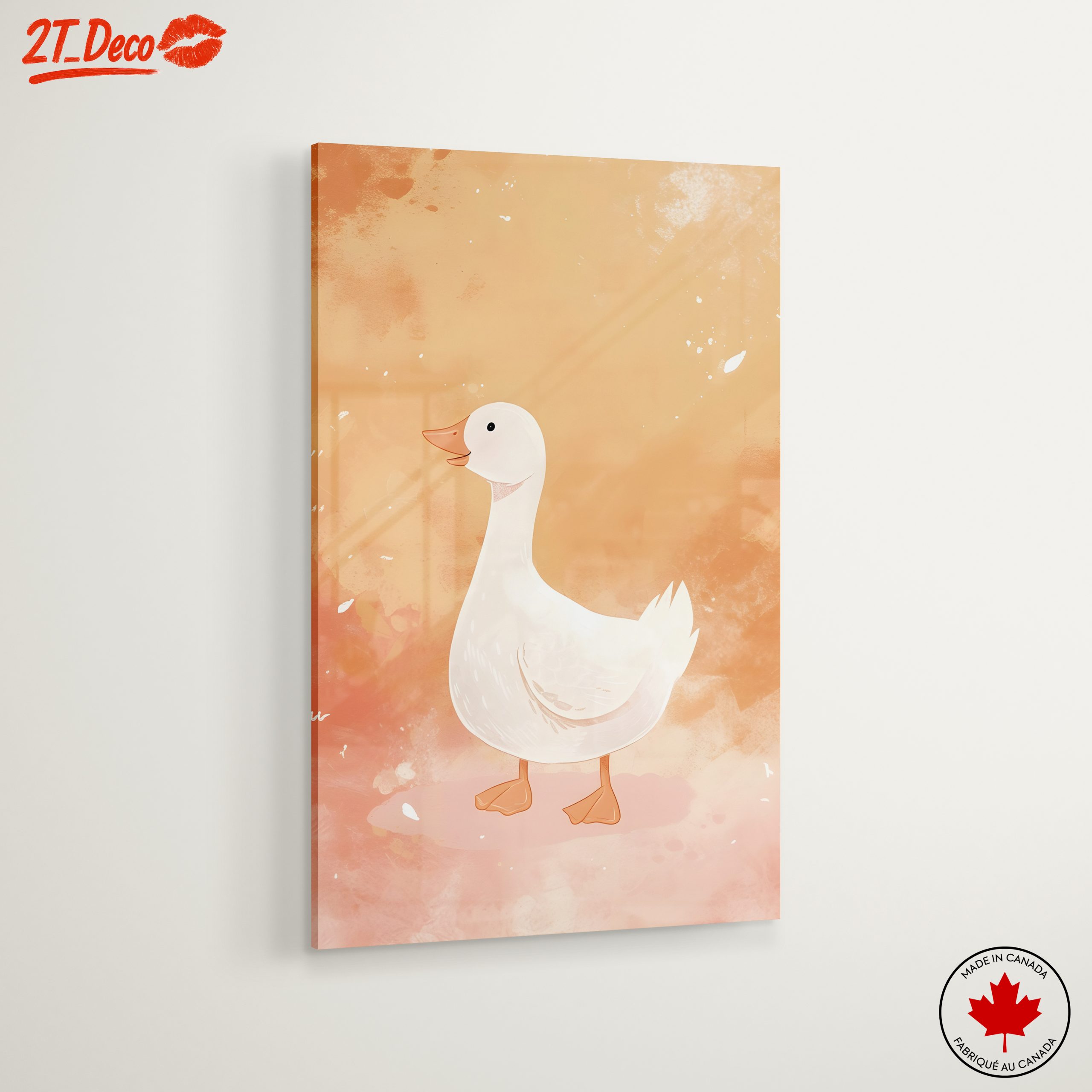 Adorable Duck Illustration on Whimsical Background - Image 6