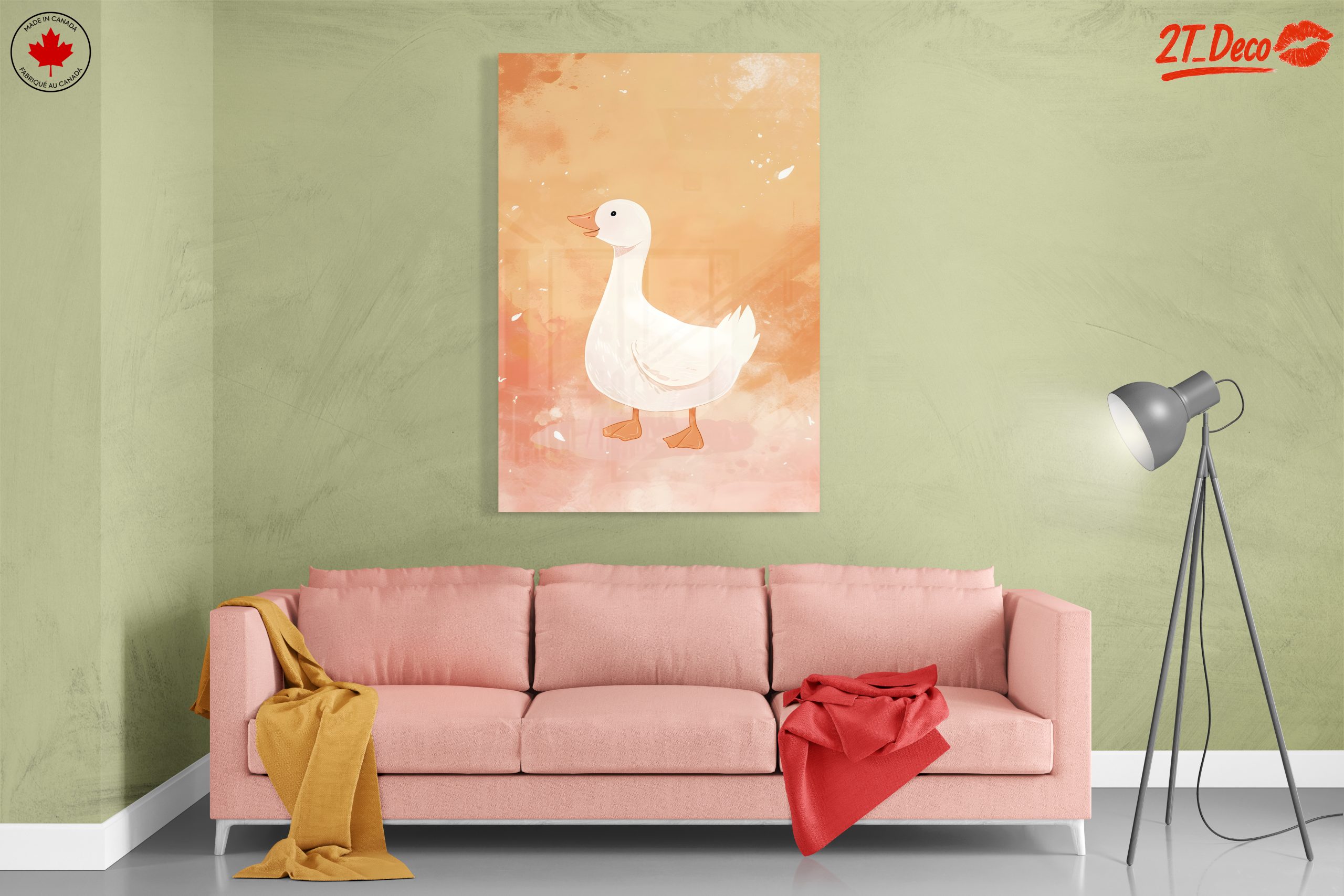 Adorable Duck Illustration on Whimsical Background - Image 7