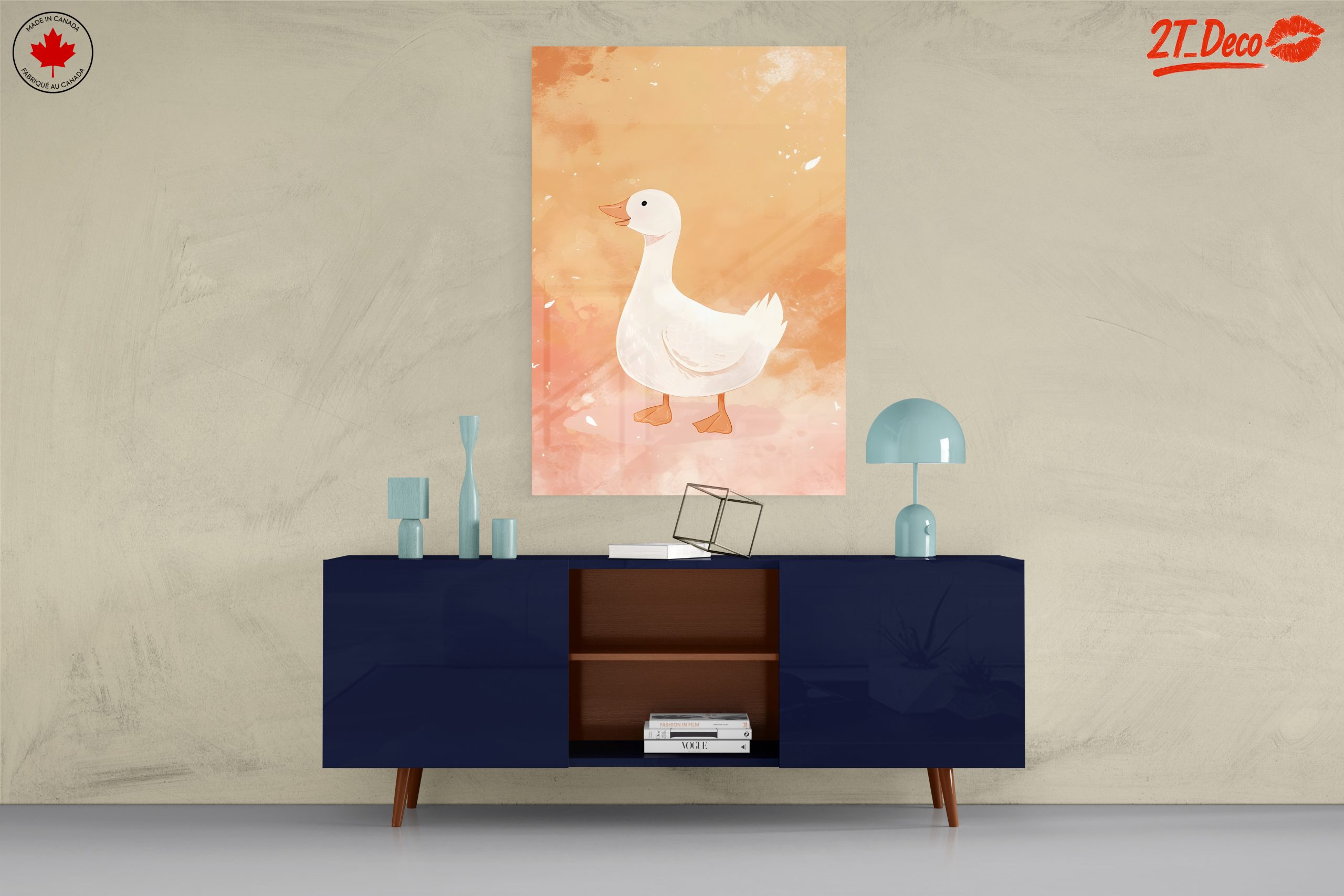 Adorable Duck Illustration on Whimsical Background - Image 8