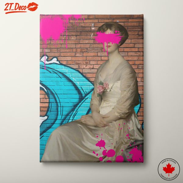 Contemporary Pop Art Portrait with Graffiti