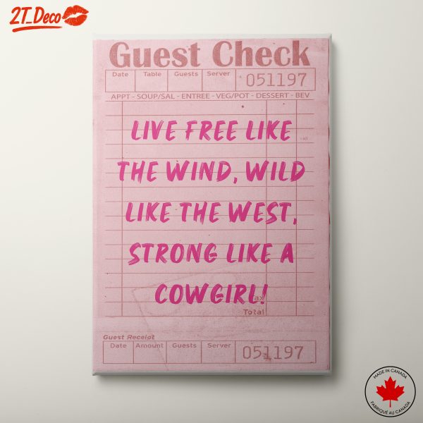 Live Free Like the Wind Cowgirl Art