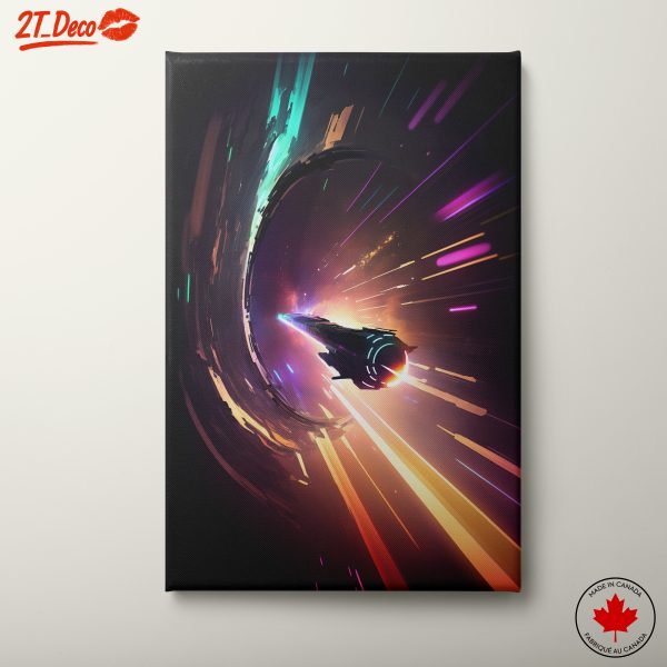 Futuristic Space Adventure with Colorful Effects