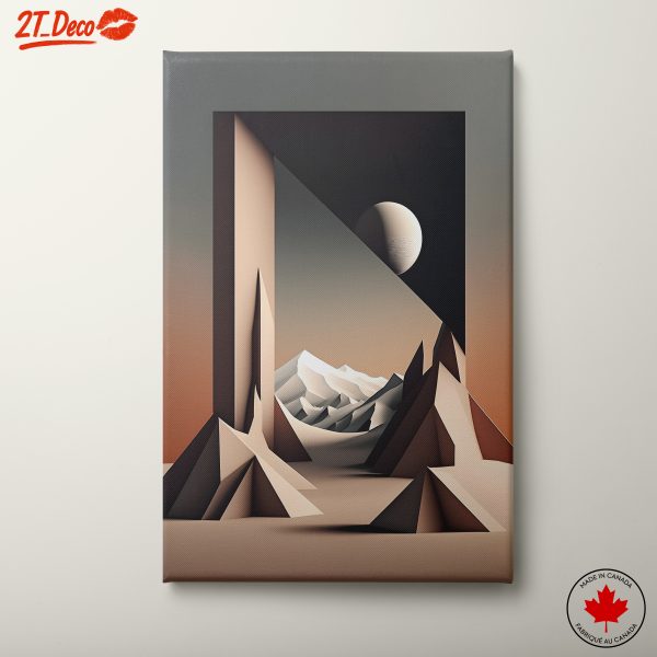 Abstract Landscape with Geometric Forms