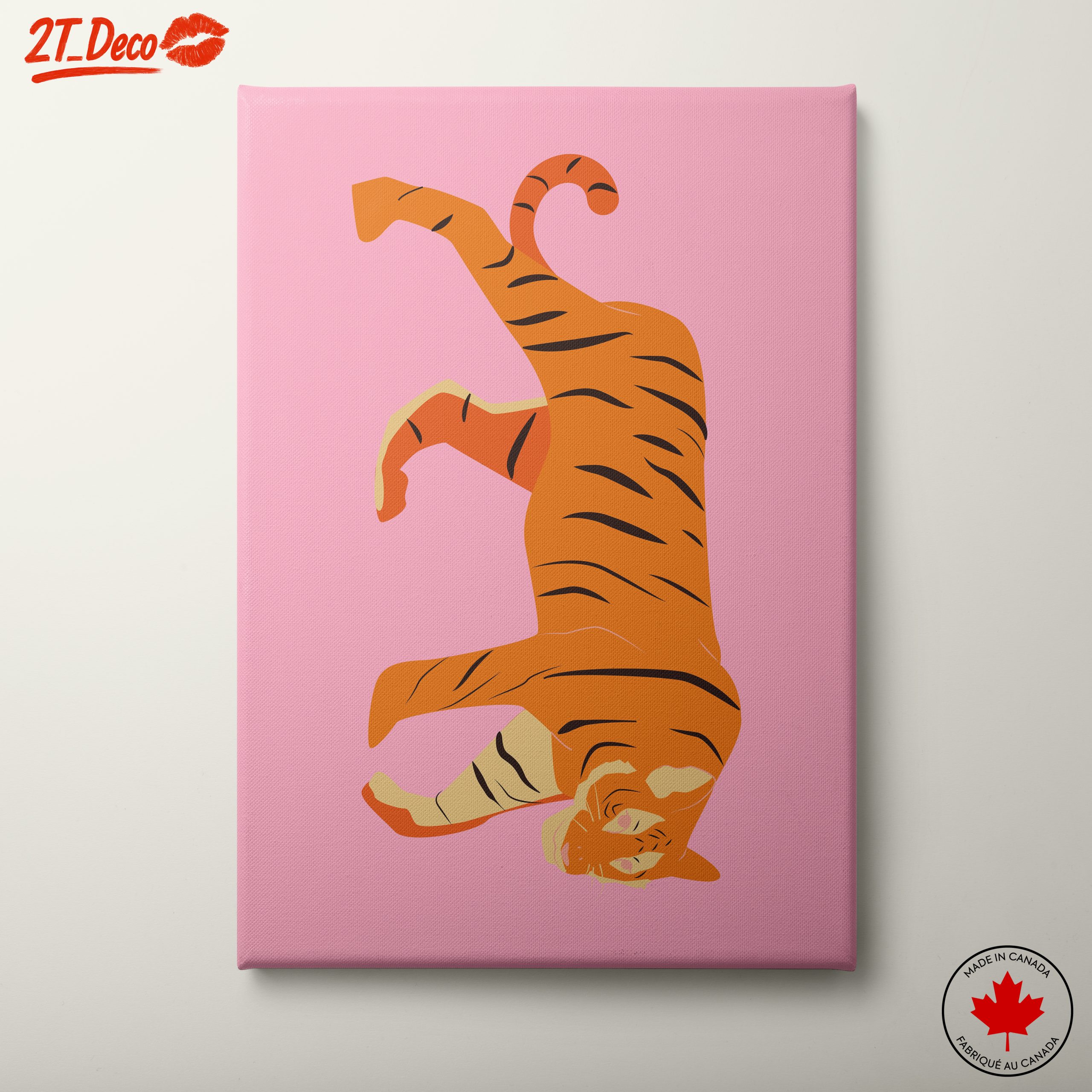 Vibrant Tiger Illustration in Bright Colors