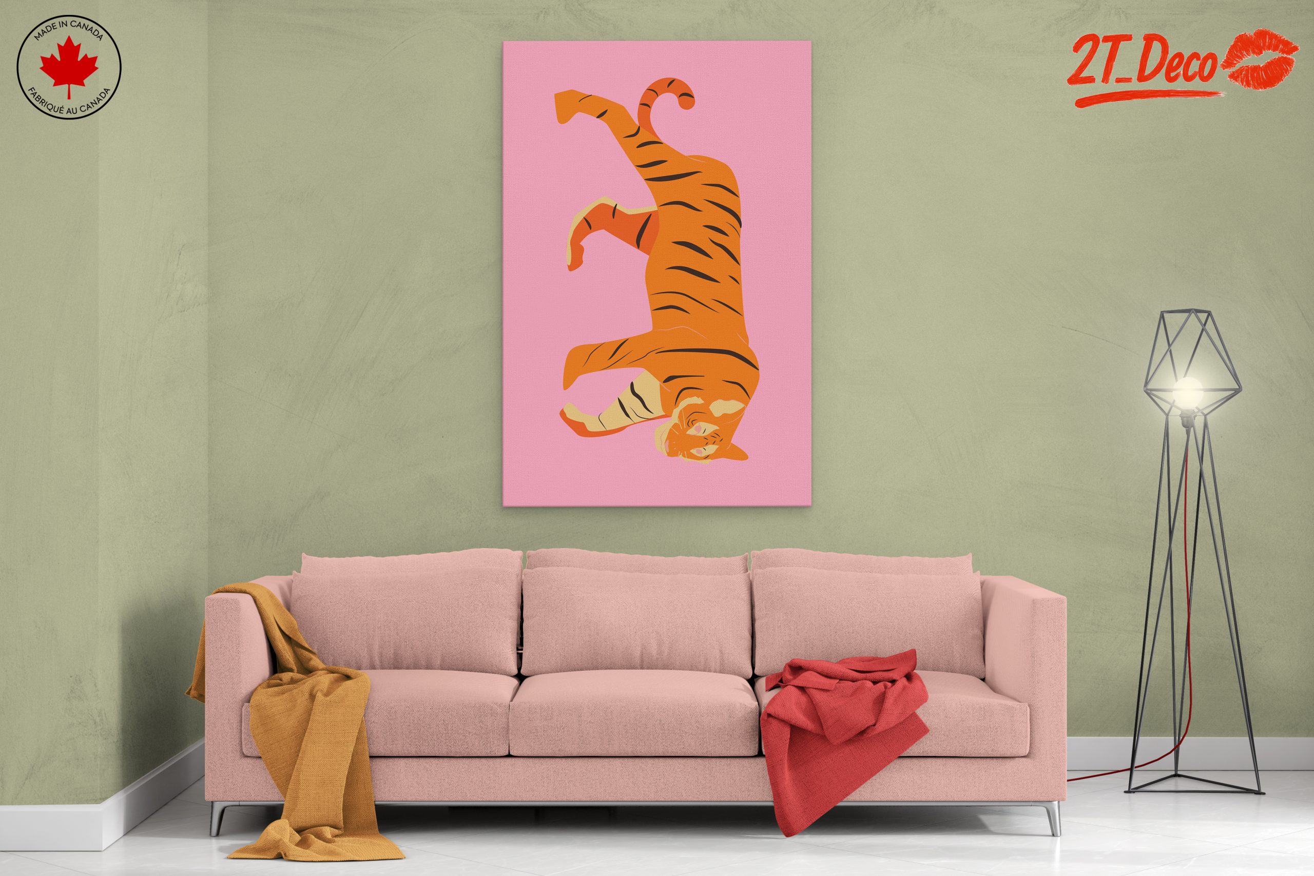 Vibrant Tiger Illustration in Bright Colors - Image 2
