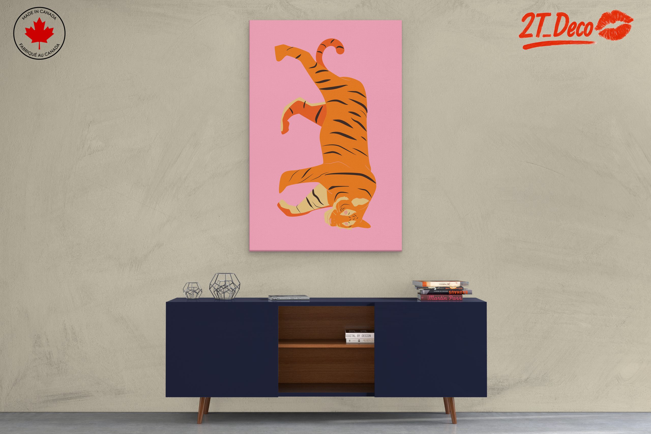 Vibrant Tiger Illustration in Bright Colors - Image 3
