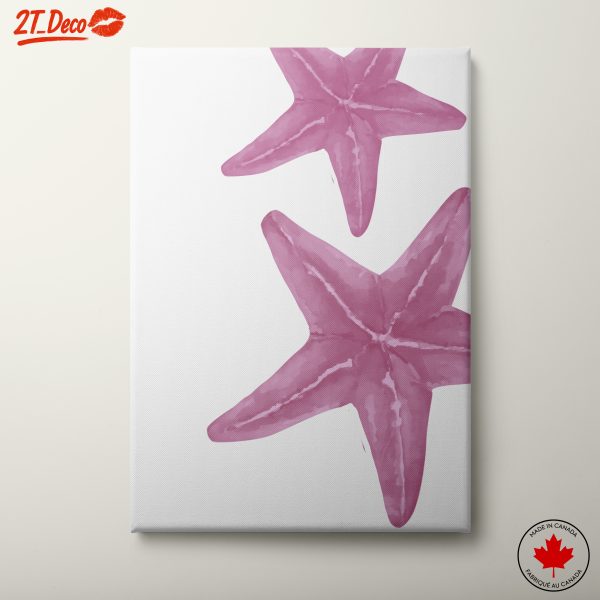 Abstract Starfish Artwork in Pink