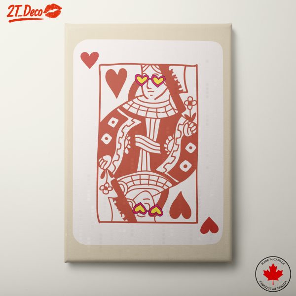 Stylized Queen of Hearts Playing Card Art 3