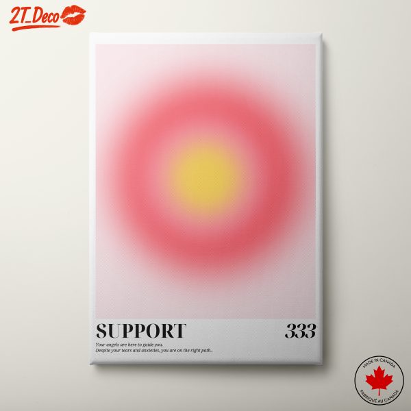 Abstract Support Art with Inspirational Message