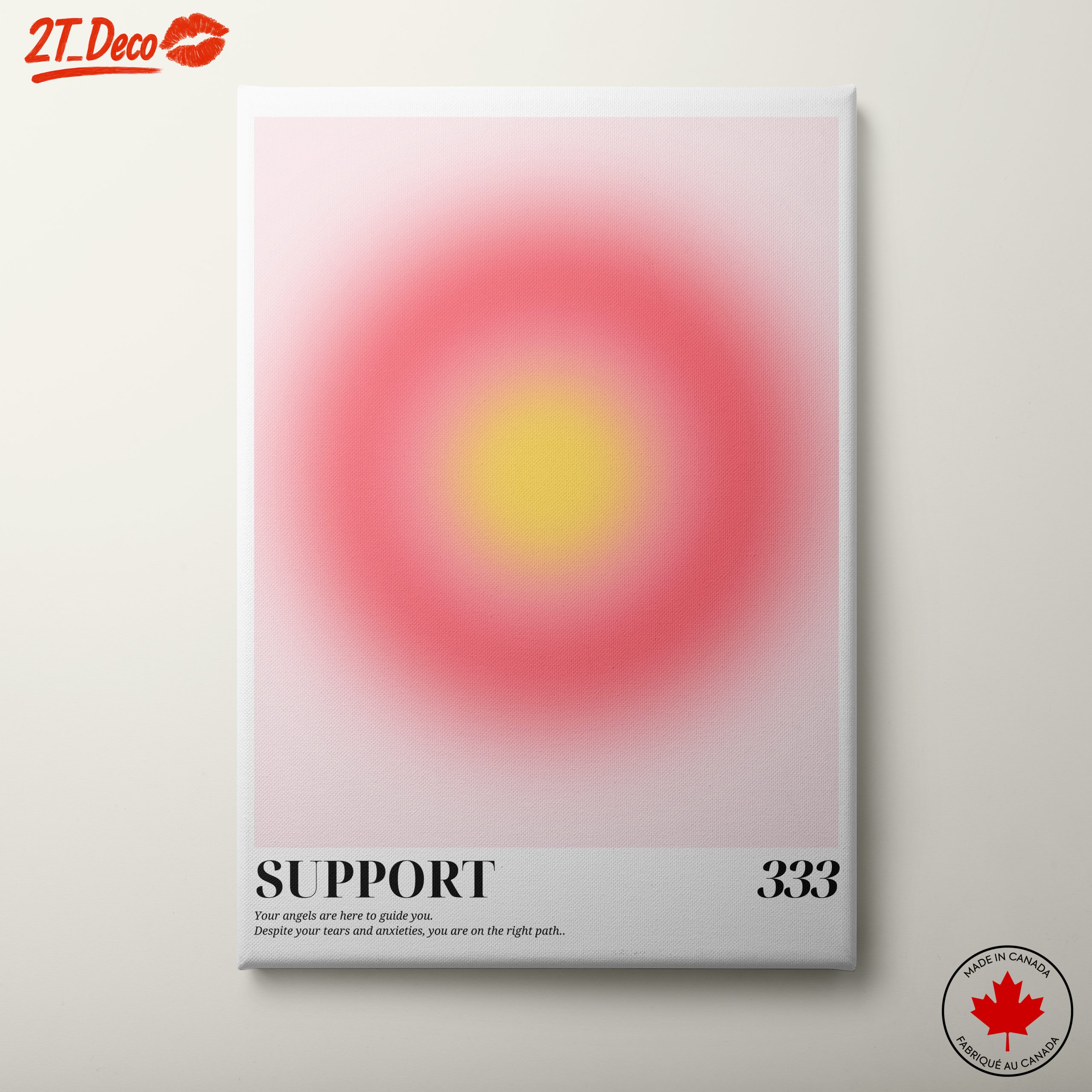 Abstract Support Art with Inspirational Message