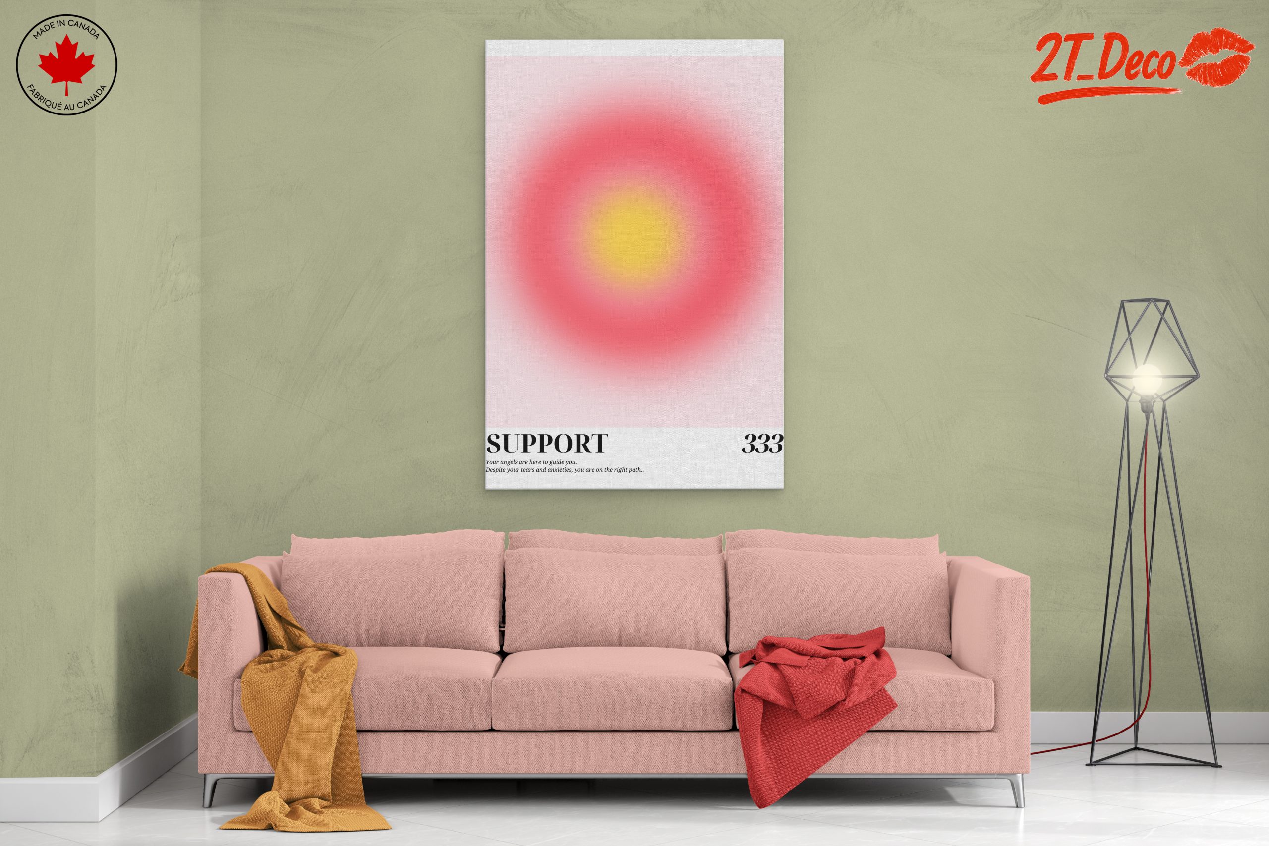 Abstract Support Art with Inspirational Message - Image 2