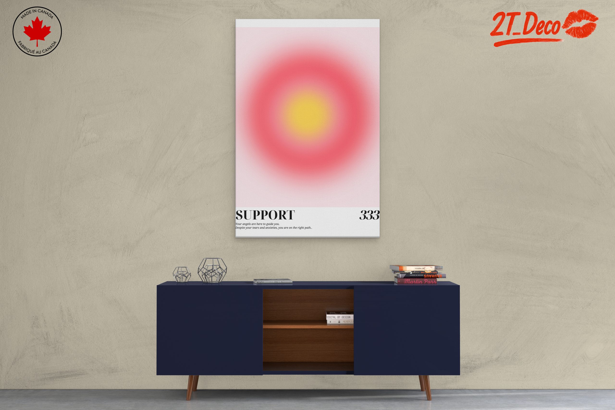Abstract Support Art with Inspirational Message - Image 3
