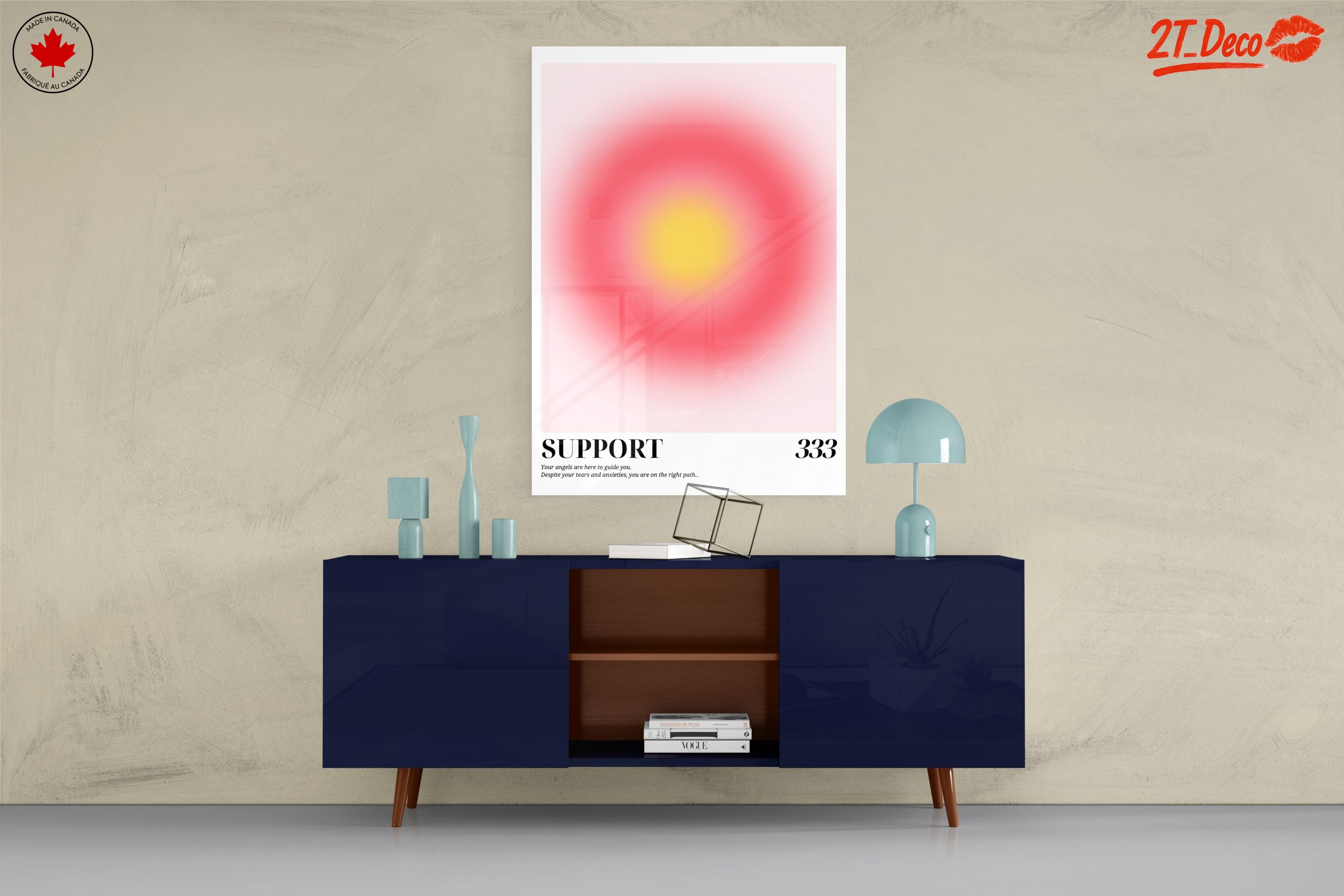 Abstract Support Art with Inspirational Message - Image 8