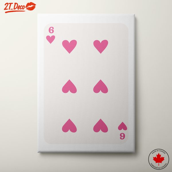 Pink Hearts Playing Card Art