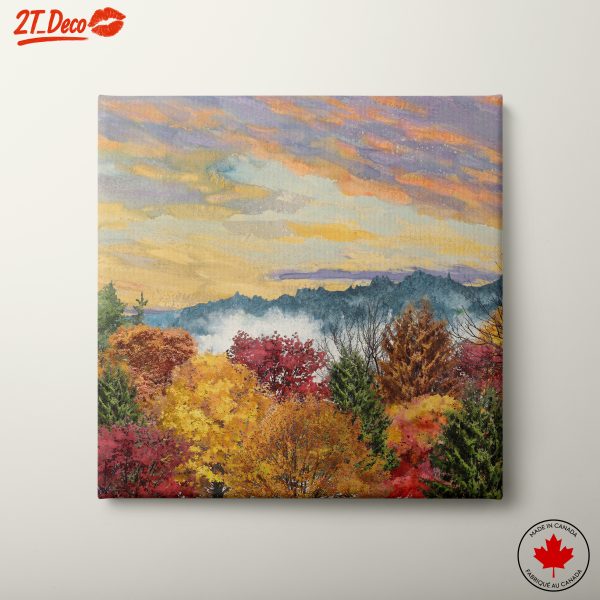 Vibrant Abstract Landscape with Autumn Colors