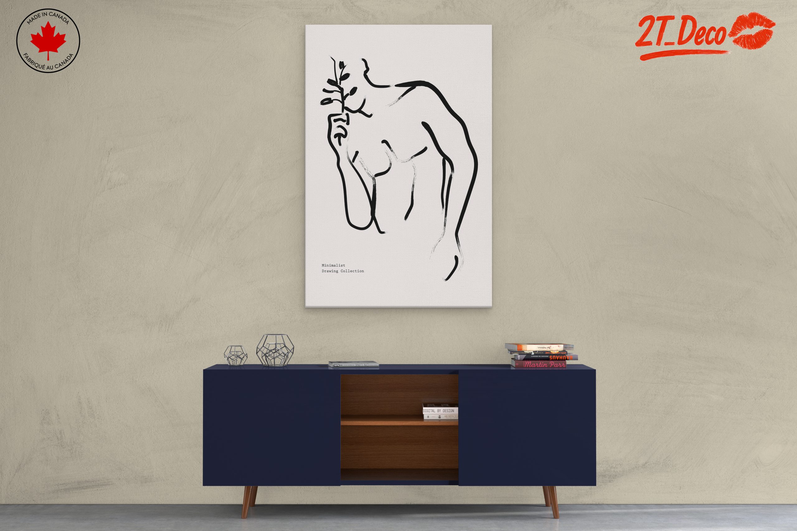 Elegant Minimalist Floral Portrait Art 3 - Image 3