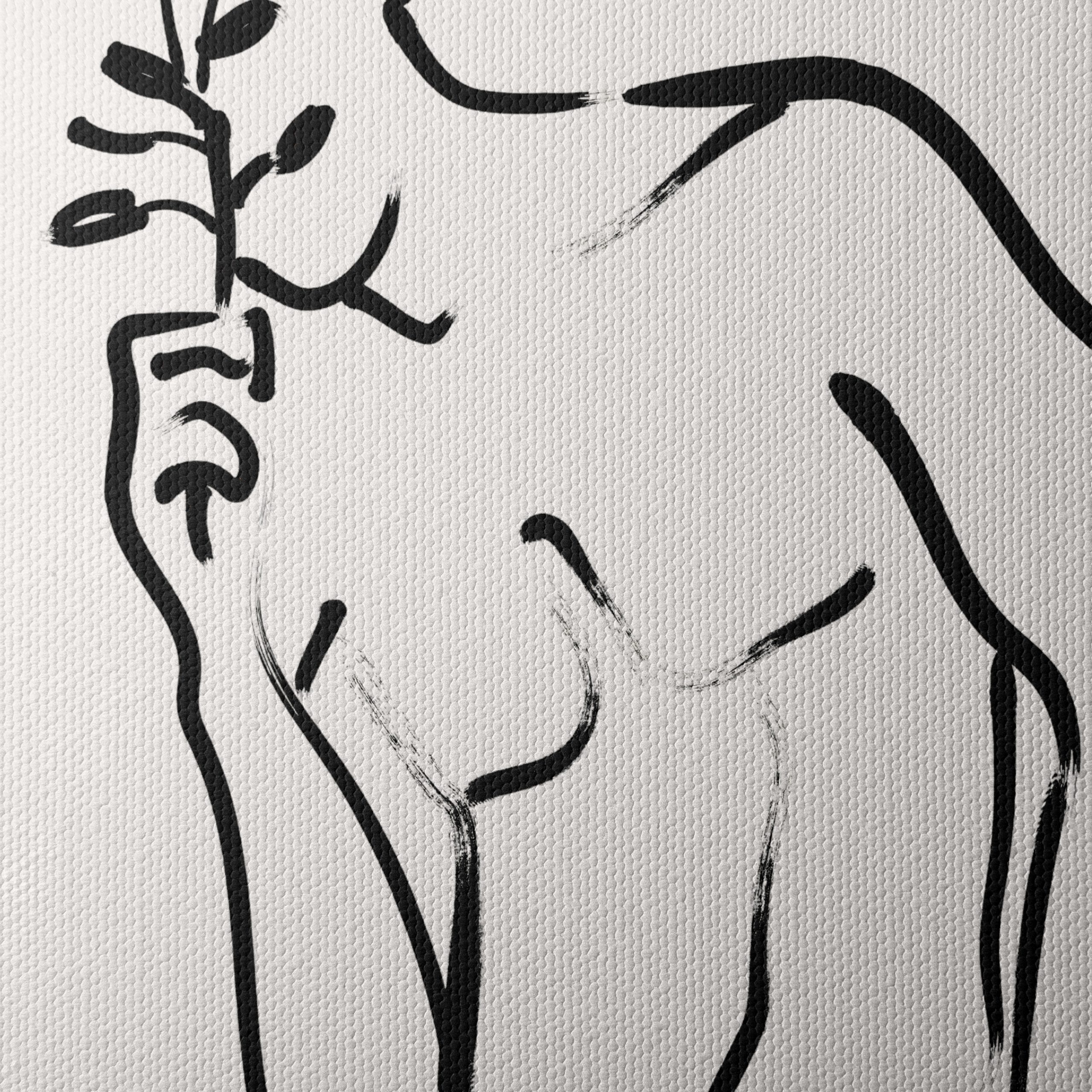 Elegant Minimalist Floral Portrait Art 3 - Image 4