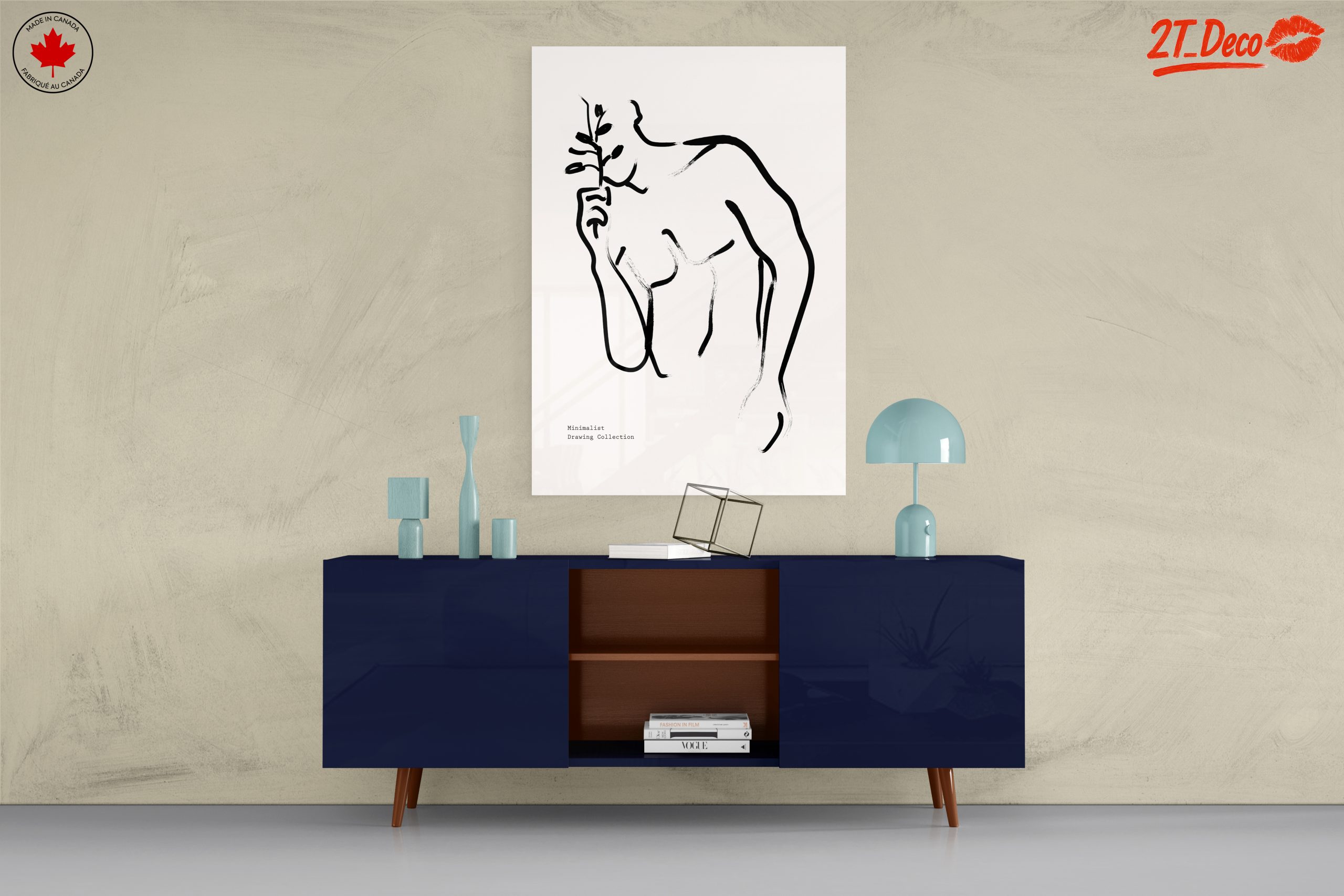 Elegant Minimalist Floral Portrait Art 3 - Image 8