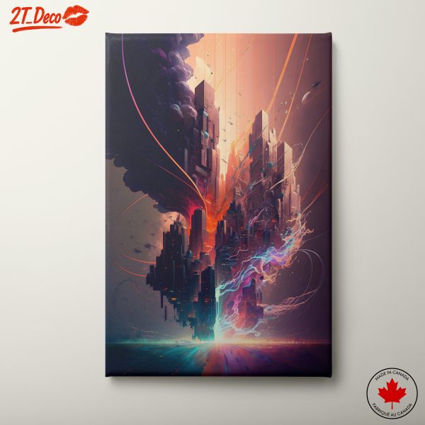 Futuristic Cityscape with Abstract Elements