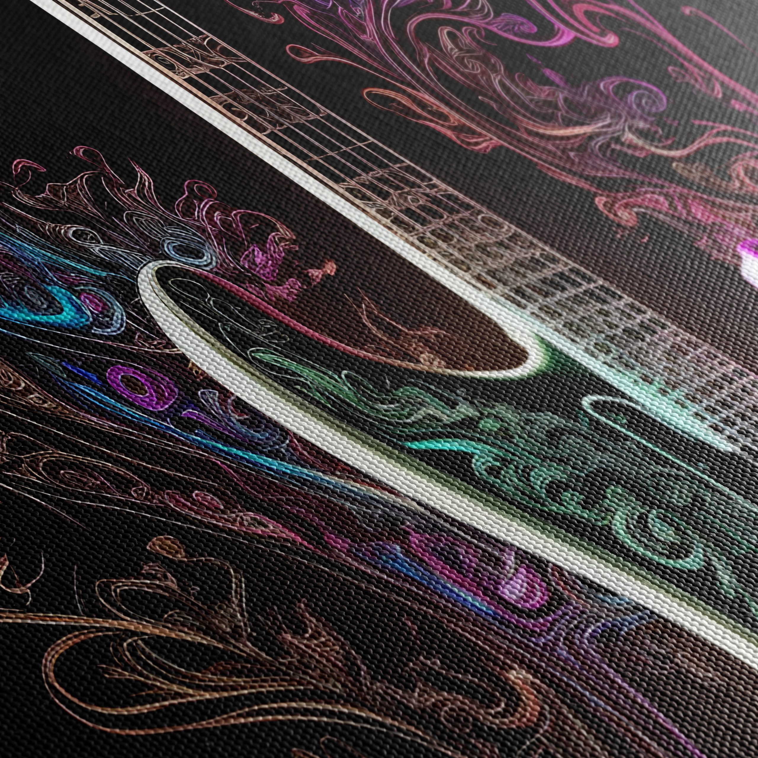 Electric Guitar Art with Vibrant Swirls - Image 5