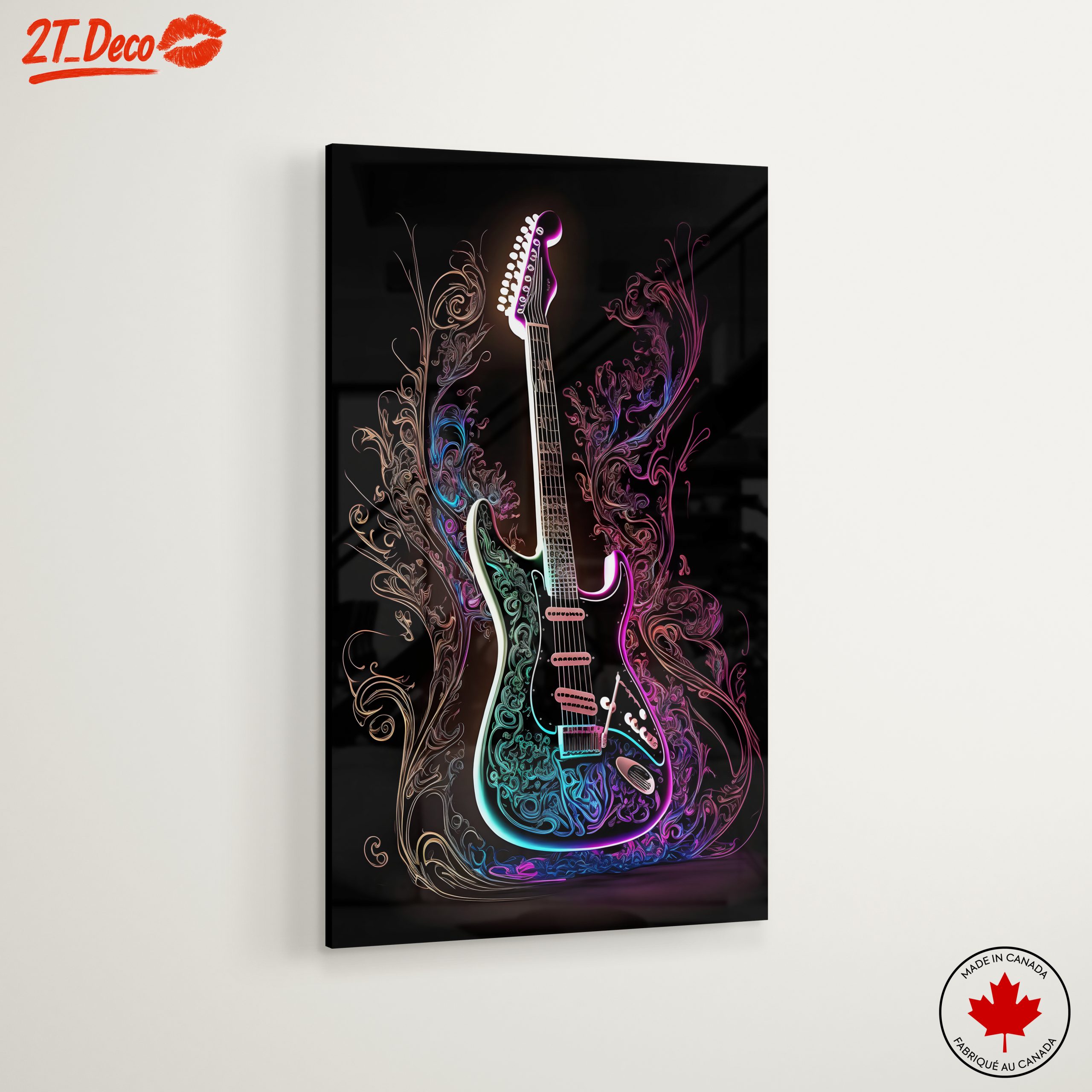 Electric Guitar Art with Vibrant Swirls - Image 6