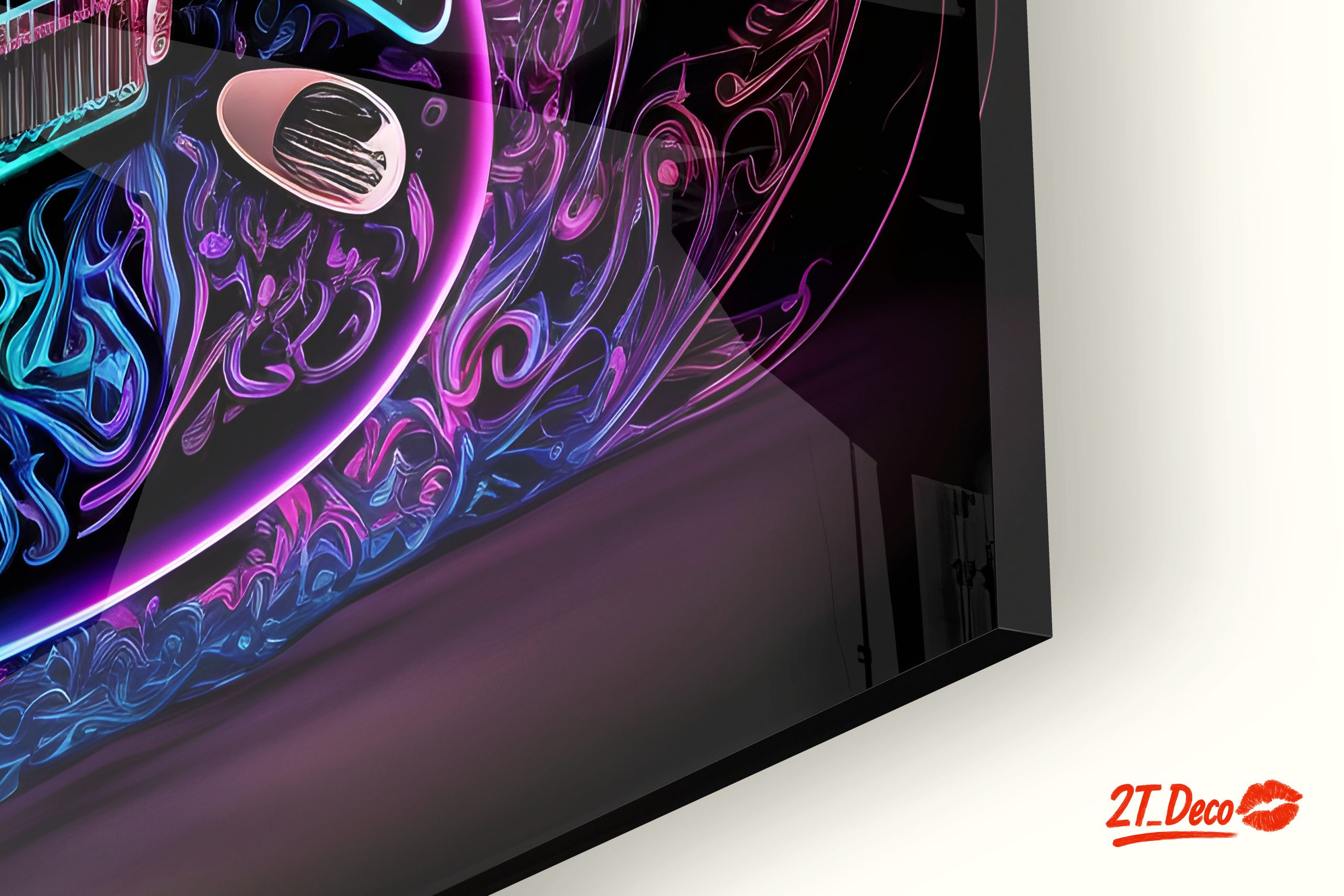 Electric Guitar Art with Vibrant Swirls - Image 9