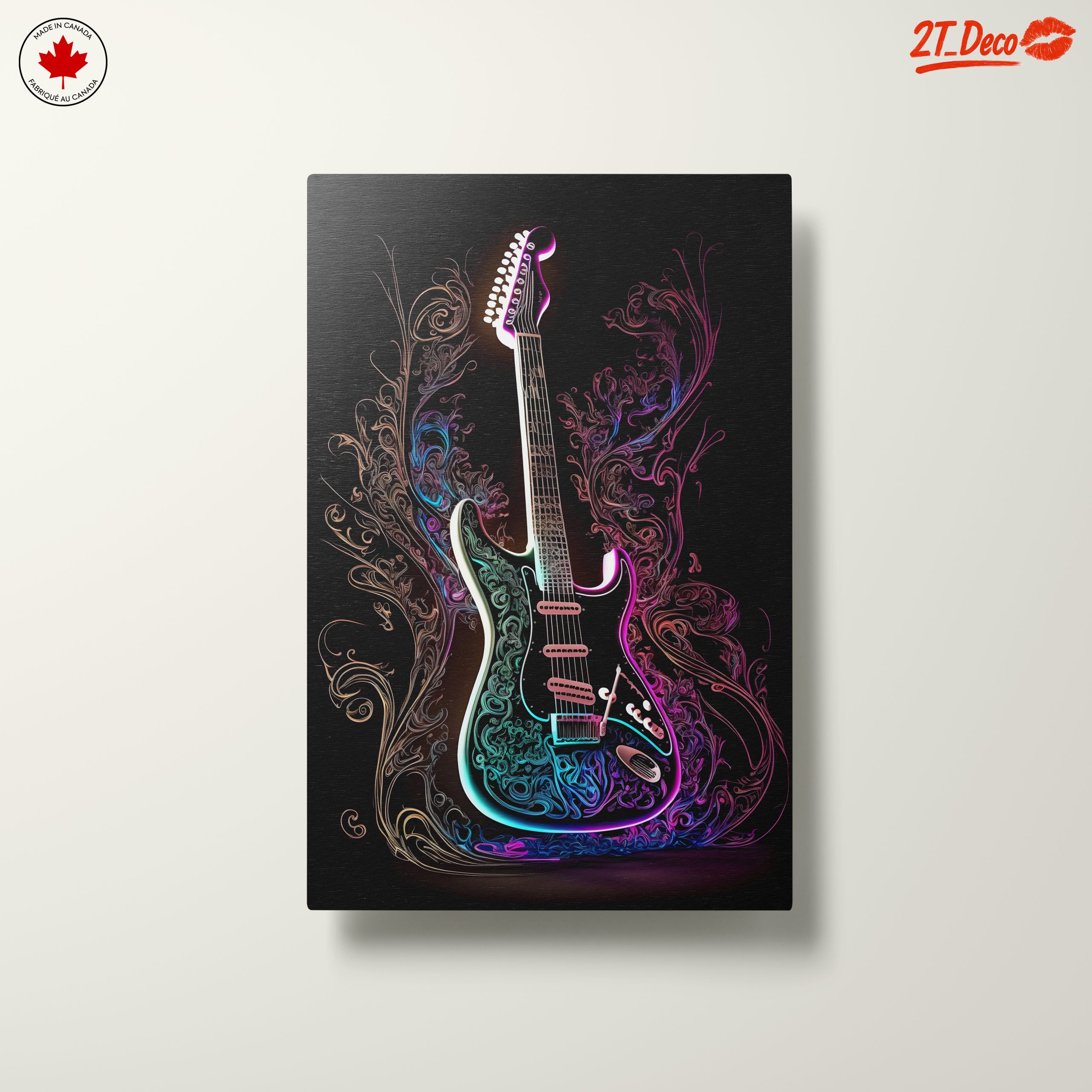 Electric Guitar Art with Vibrant Swirls - Image 10