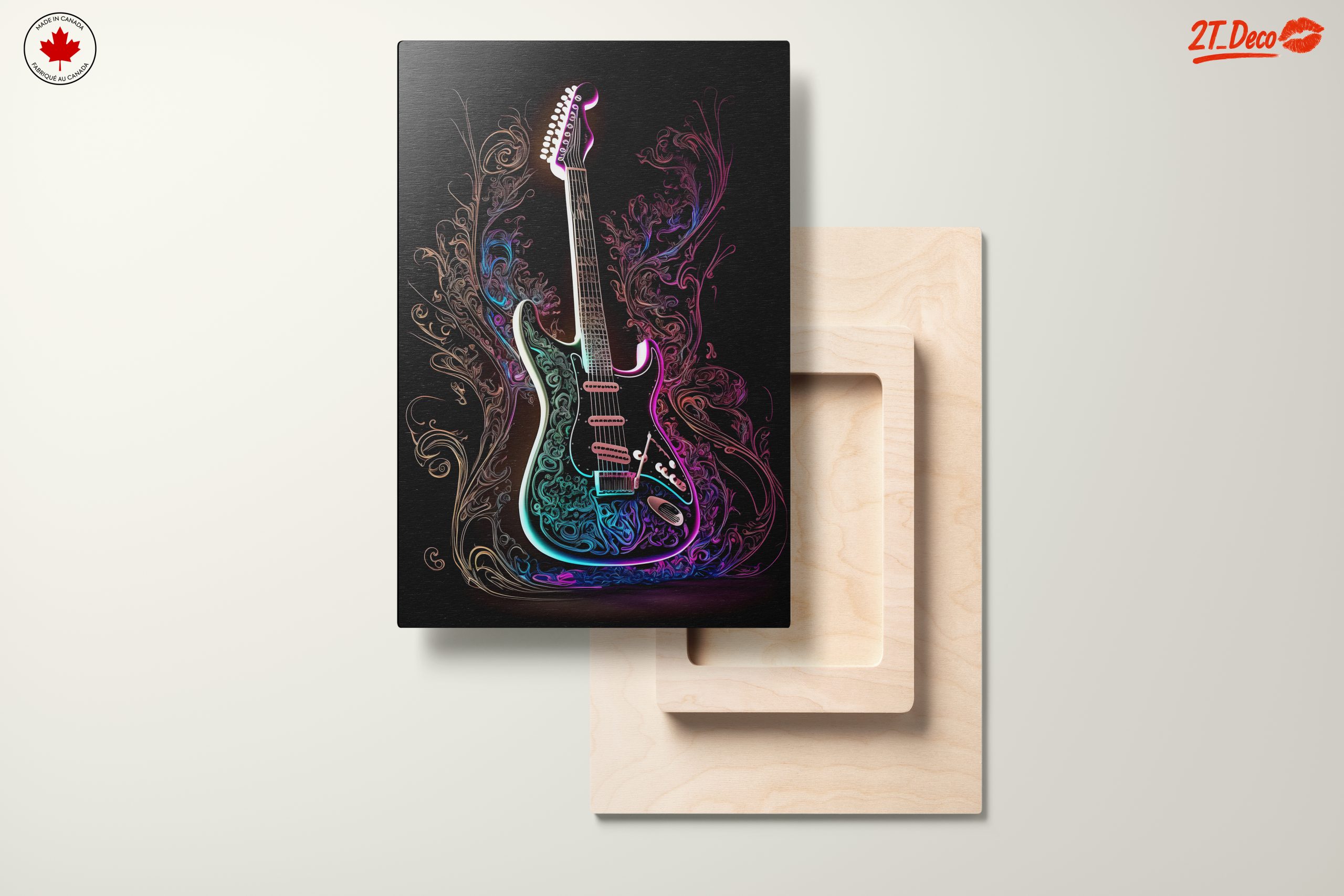 Electric Guitar Art with Vibrant Swirls - Image 11