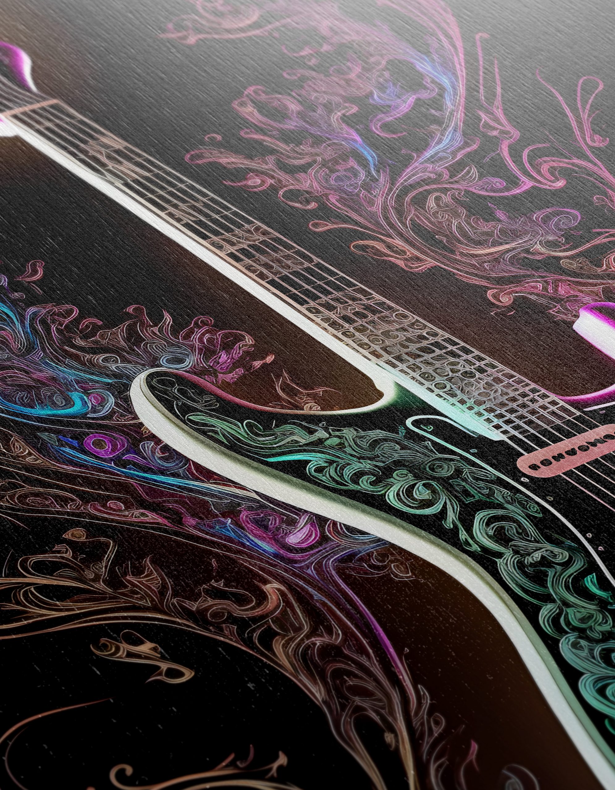 Electric Guitar Art with Vibrant Swirls - Image 12